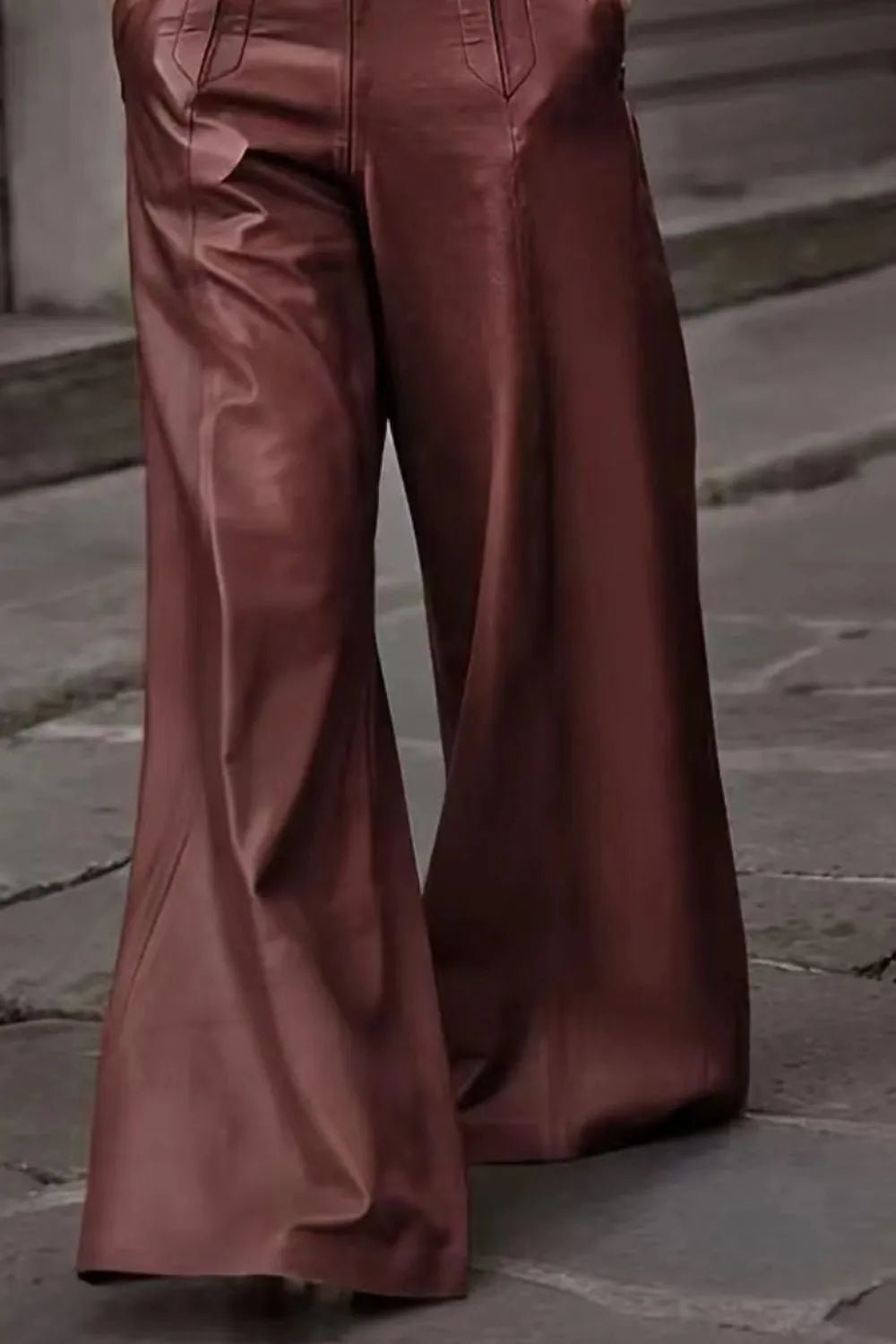 High Waist Wide Flare Pants - MAD RUFFI