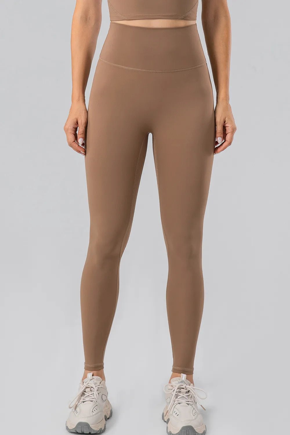 High Waist Wide Waistband Active Leggings - MAD RUFFI