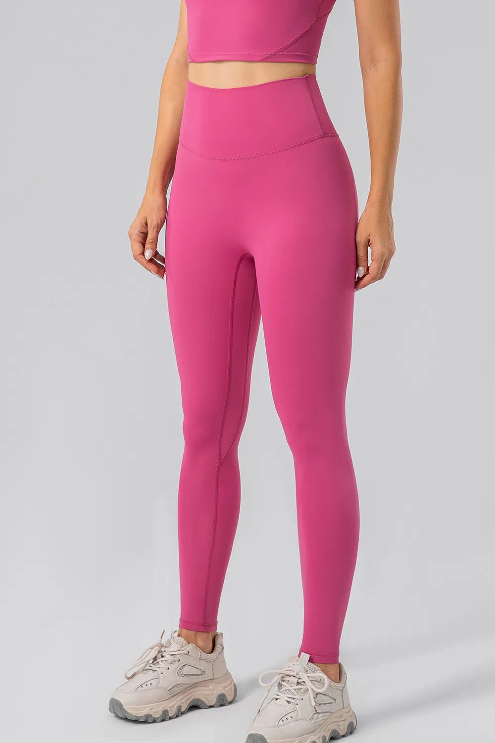 High Waist Wide Waistband Active Leggings - MAD RUFFI