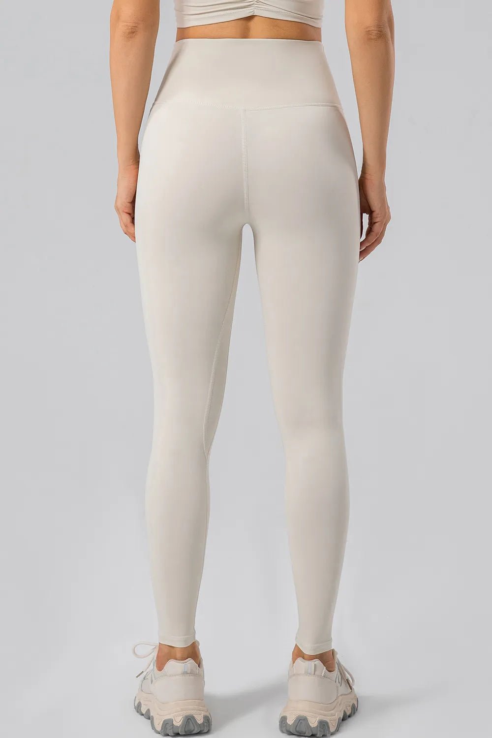 High Waist Wide Waistband Active Leggings - MAD RUFFI