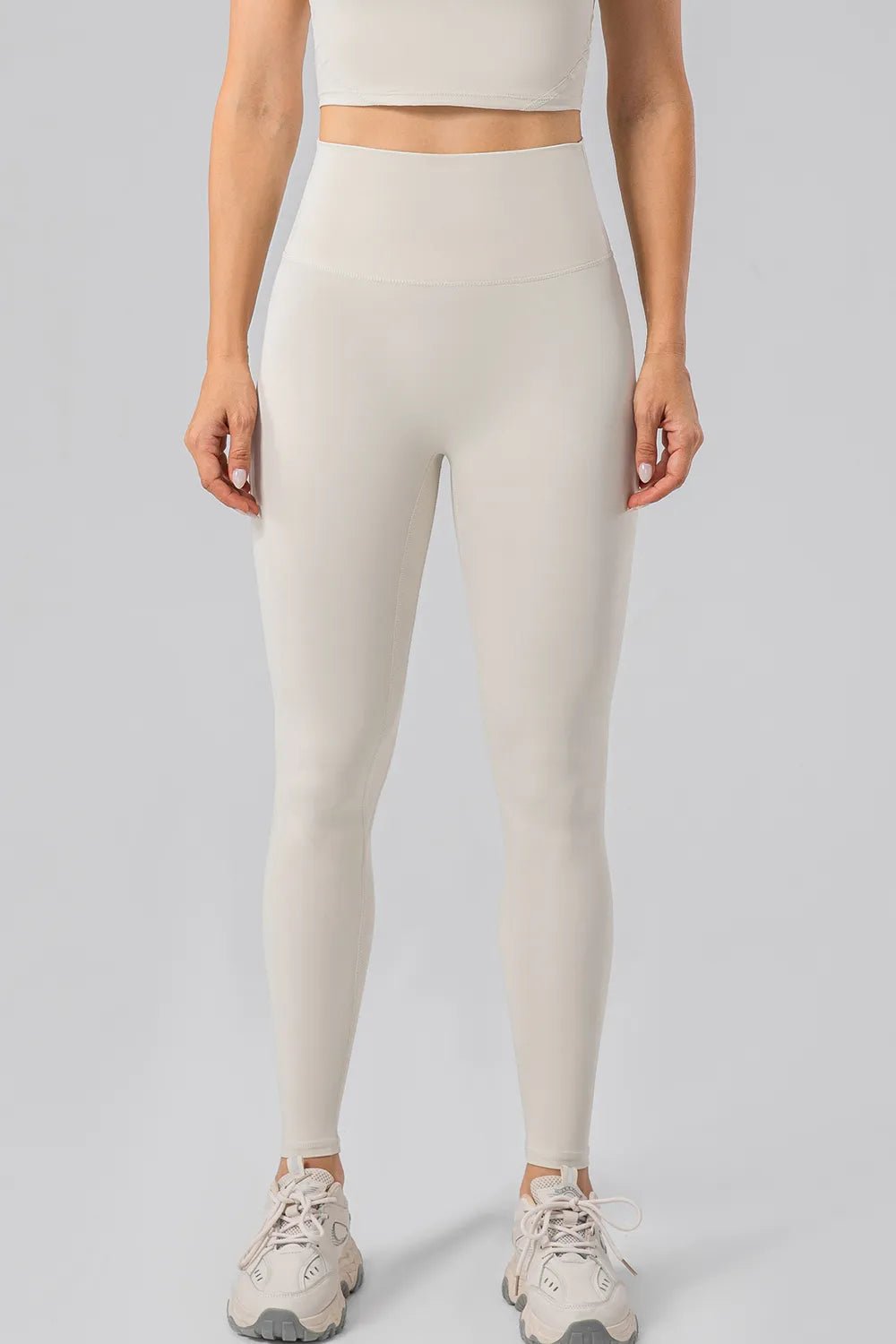 High Waist Wide Waistband Active Leggings - MAD RUFFI