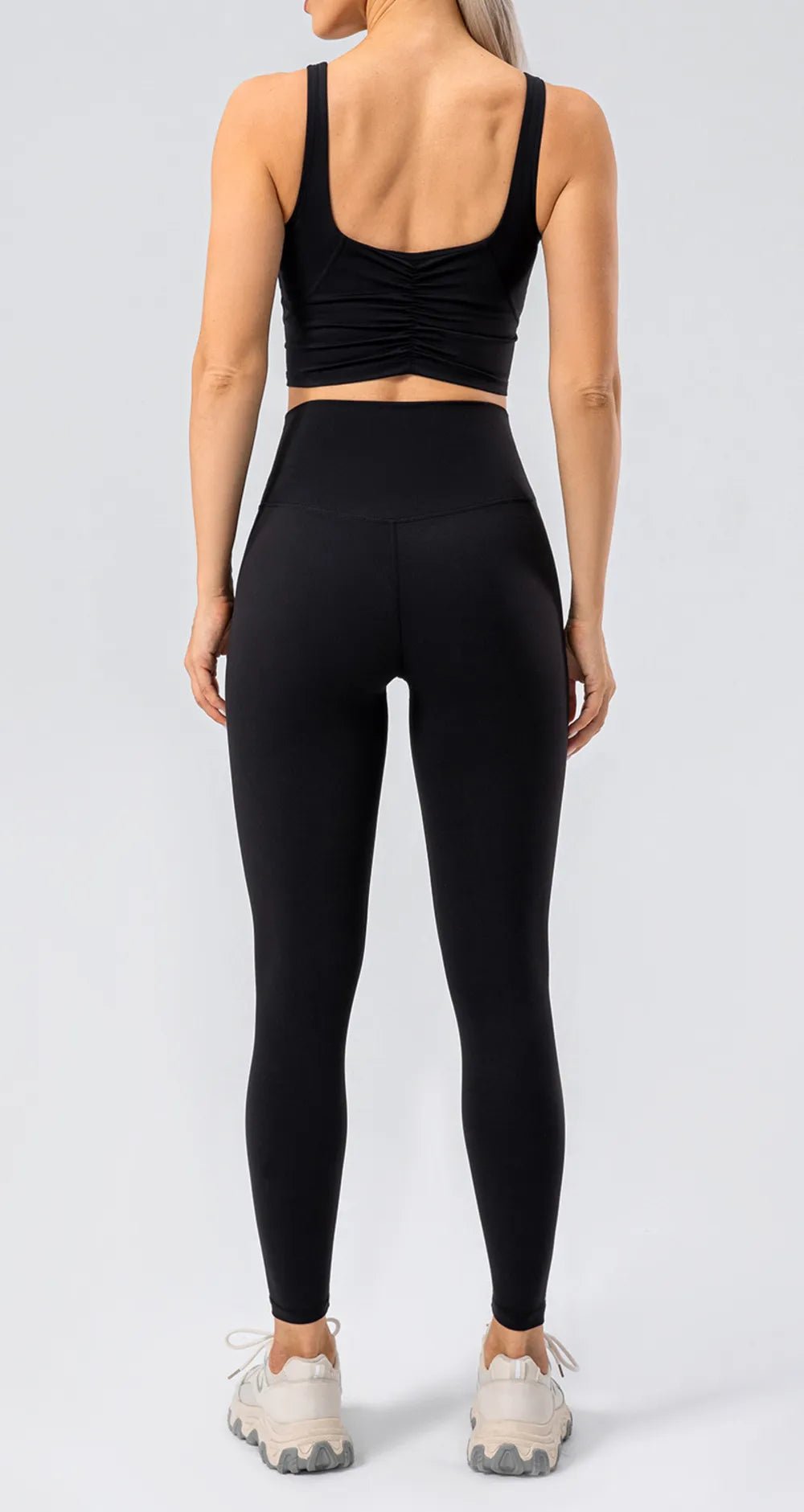 High Waist Wide Waistband Active Leggings - MAD RUFFI