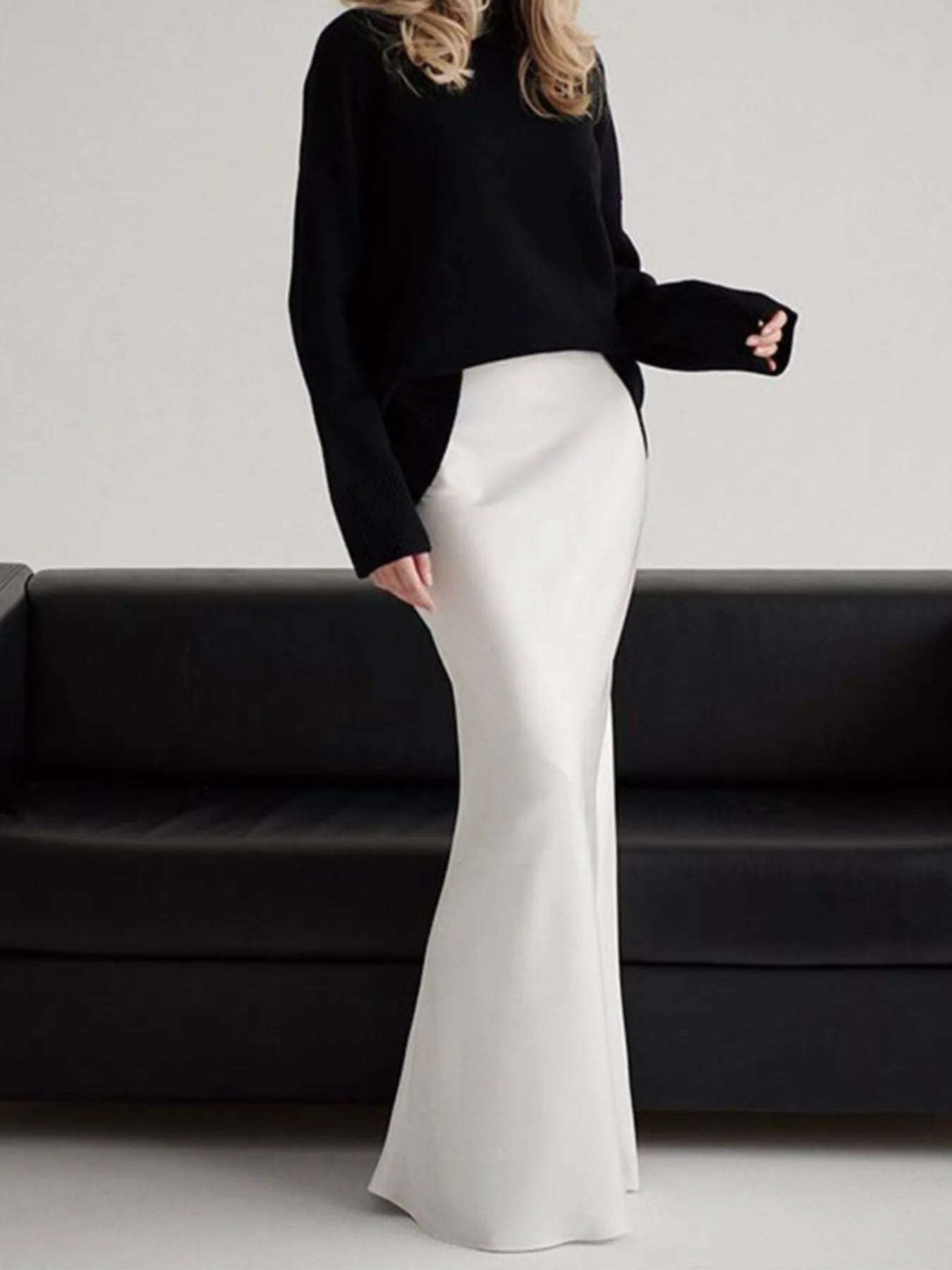 High - Waisted Maxi Skirt - MAD RUFFI