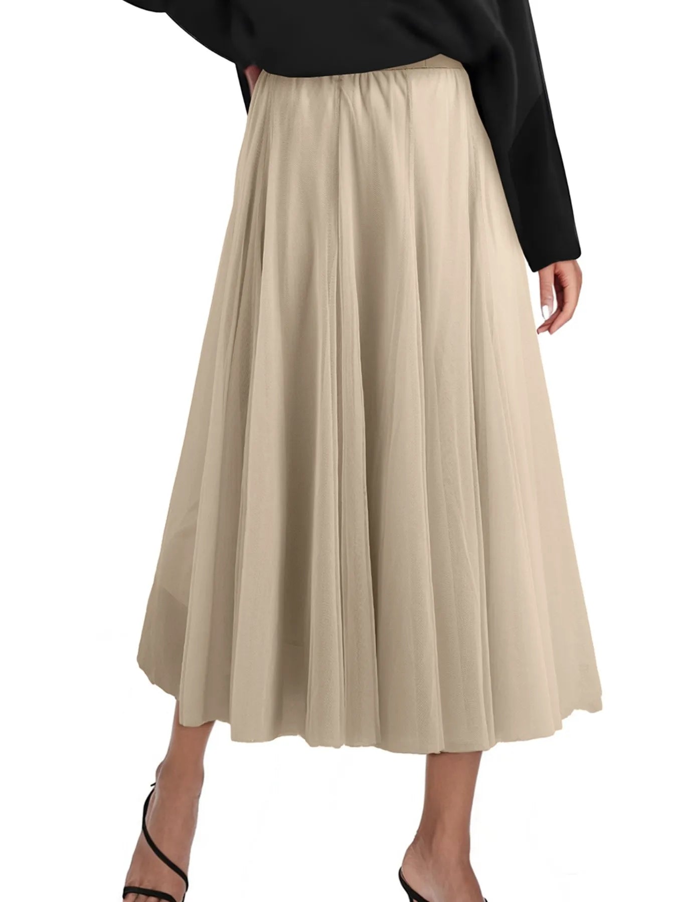 High - Waisted Midi Skirt - MAD RUFFI