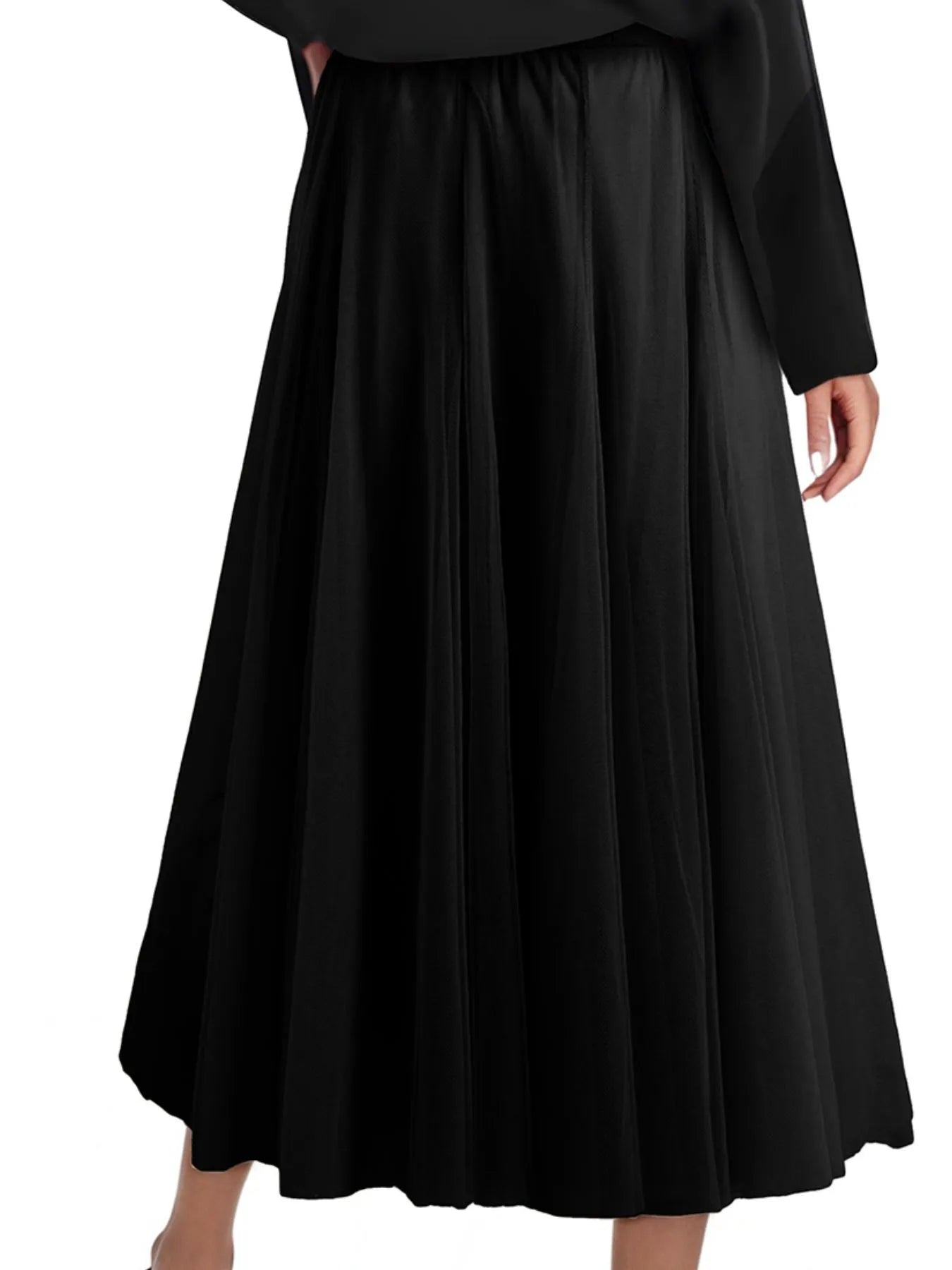 High - Waisted Midi Skirt - MAD RUFFI