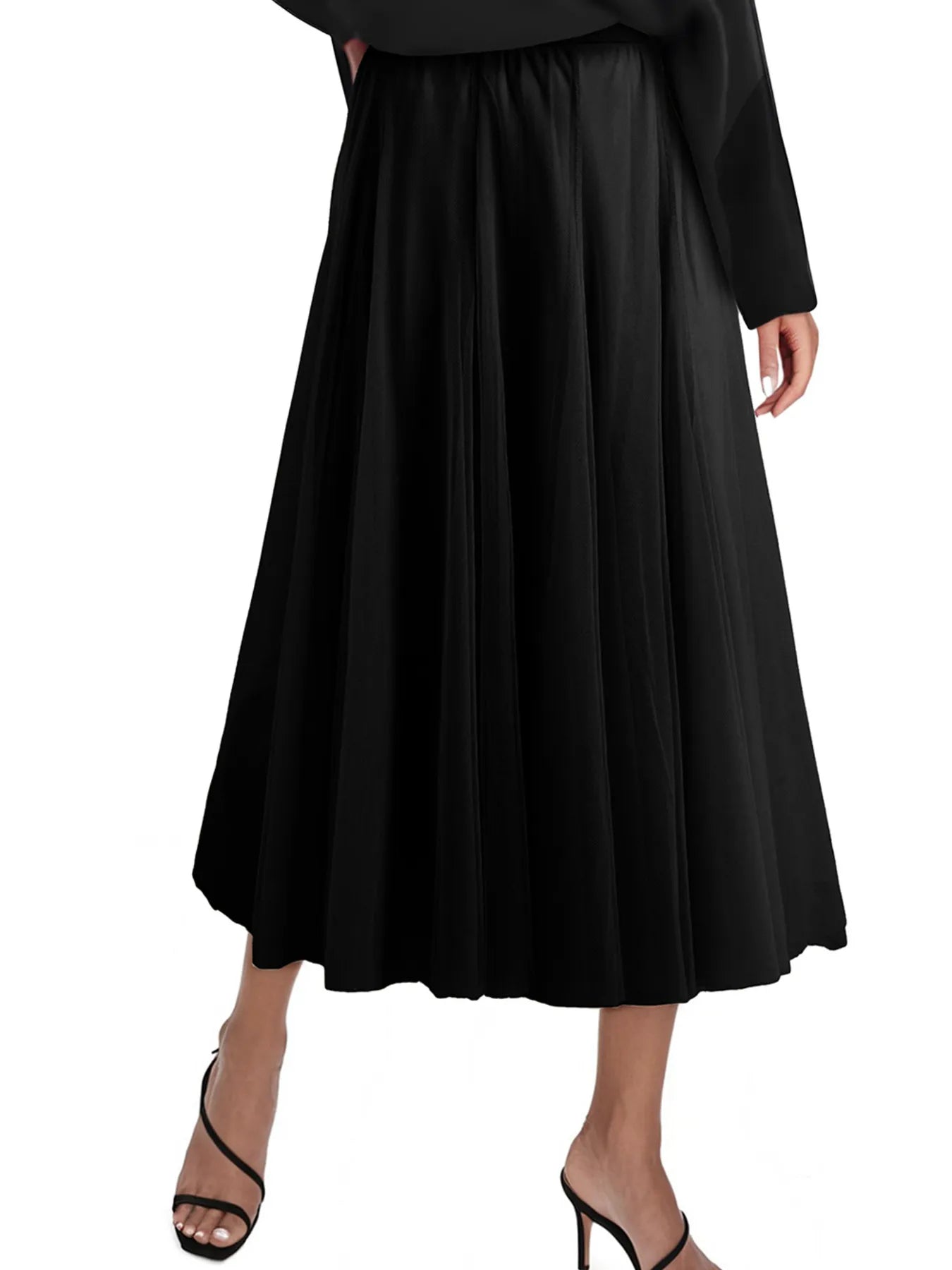 High - Waisted Midi Skirt - MAD RUFFI