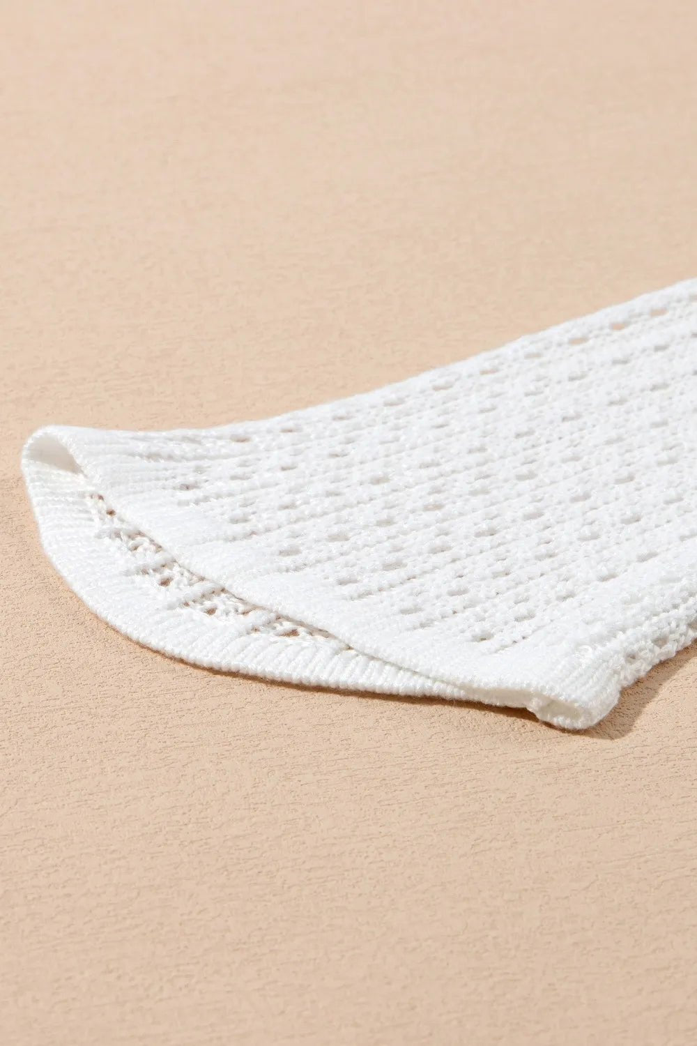 Hollow Out Bell Sleeve Drawstring Knit Cover Up Dress - MAD RUFFI