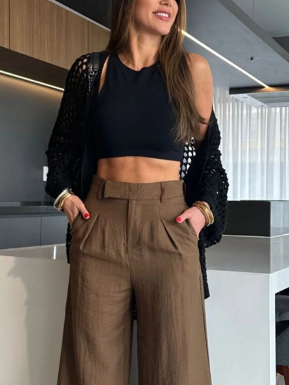 Hollow Out Open Front Cover - Up - MAD RUFFI