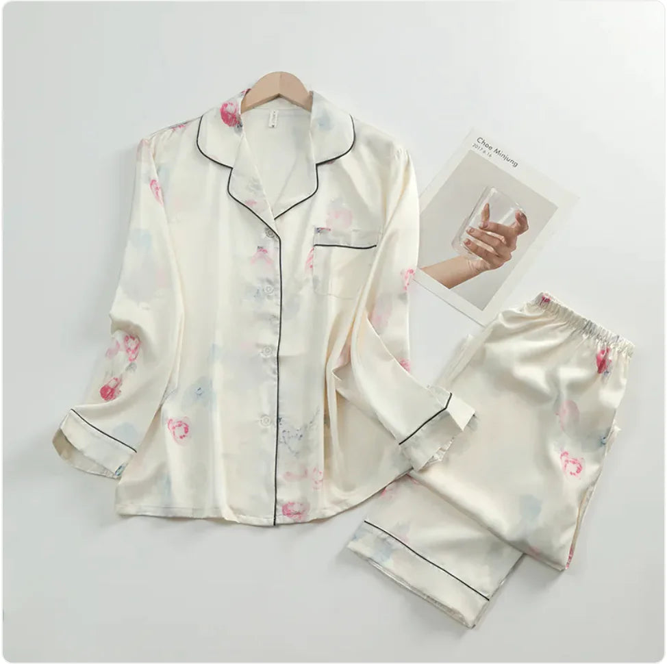 Ladies' Lapel Pajama Set