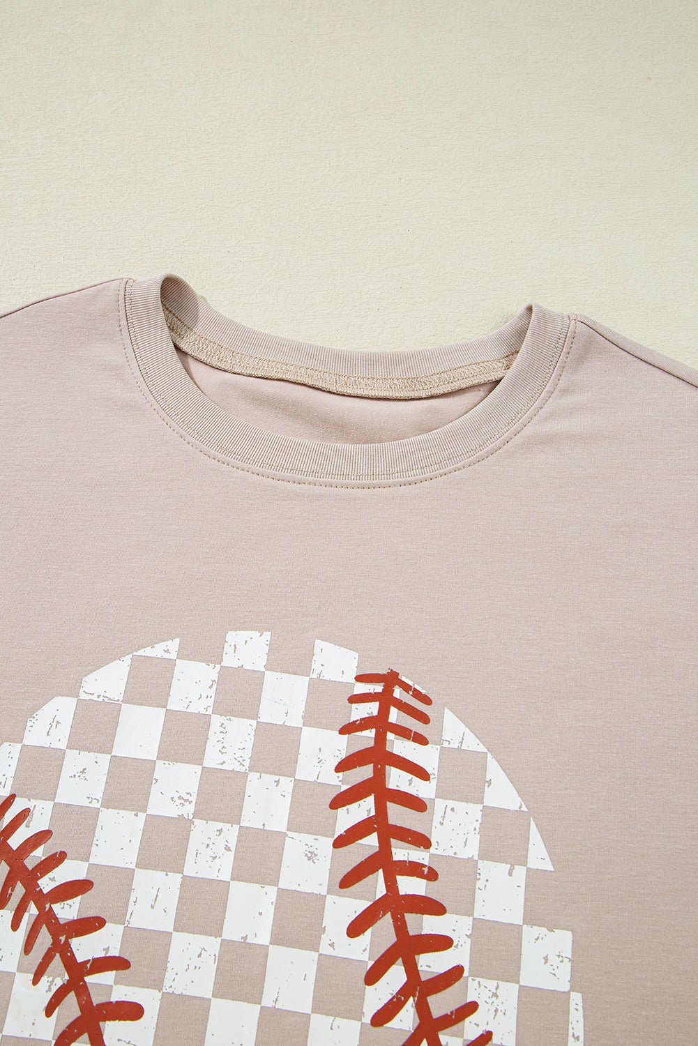 Jet Stream Checkered Baseball Graphic Tee - MAD RUFFI