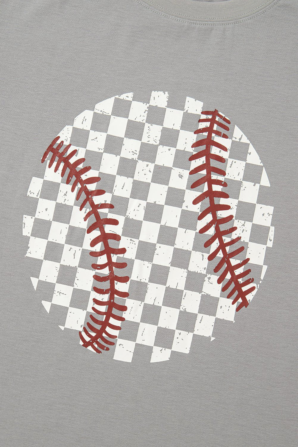 Jet Stream Checkered Baseball Graphic Tee - MAD RUFFI