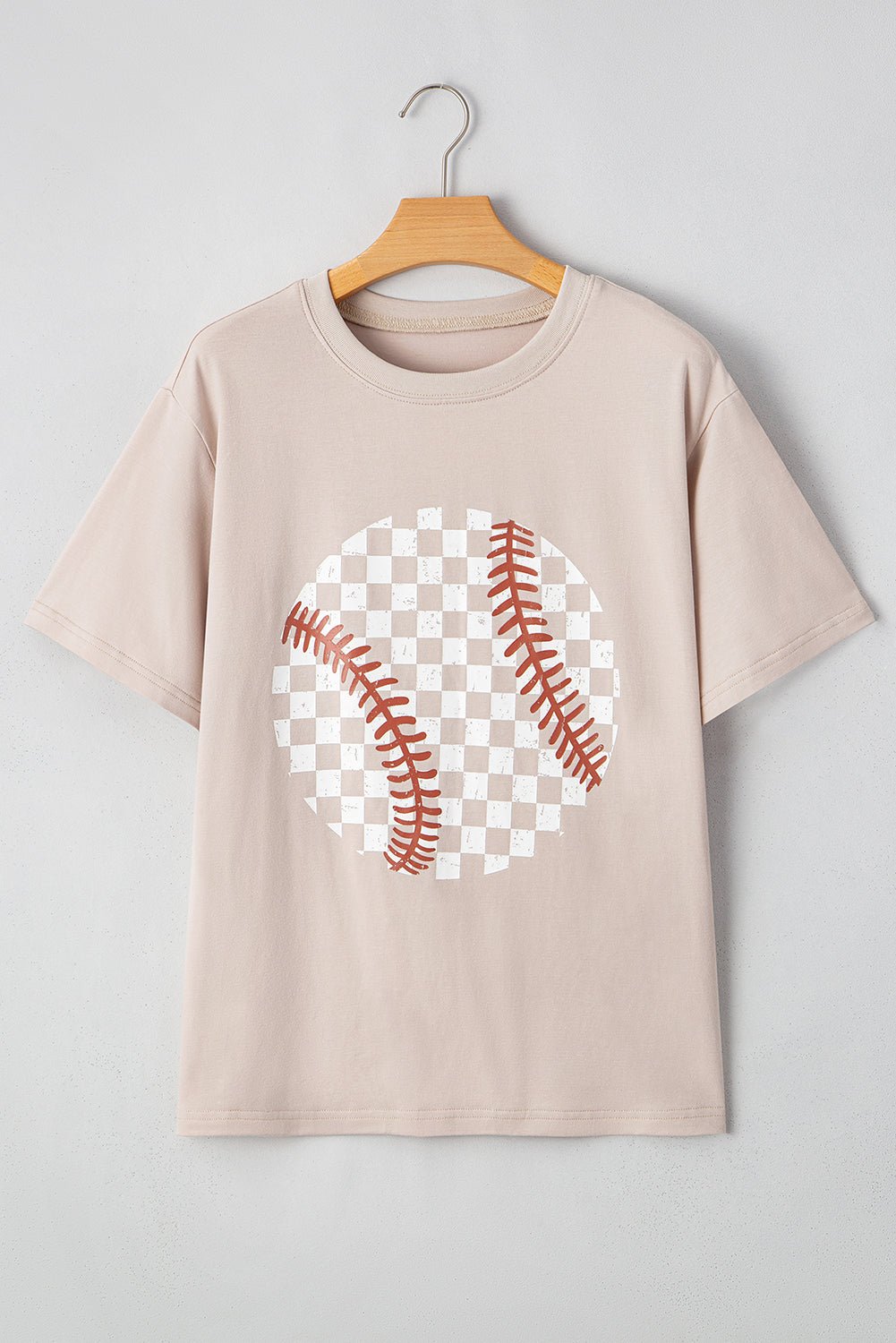 Jet Stream Checkered Baseball Graphic Tee - MAD RUFFI