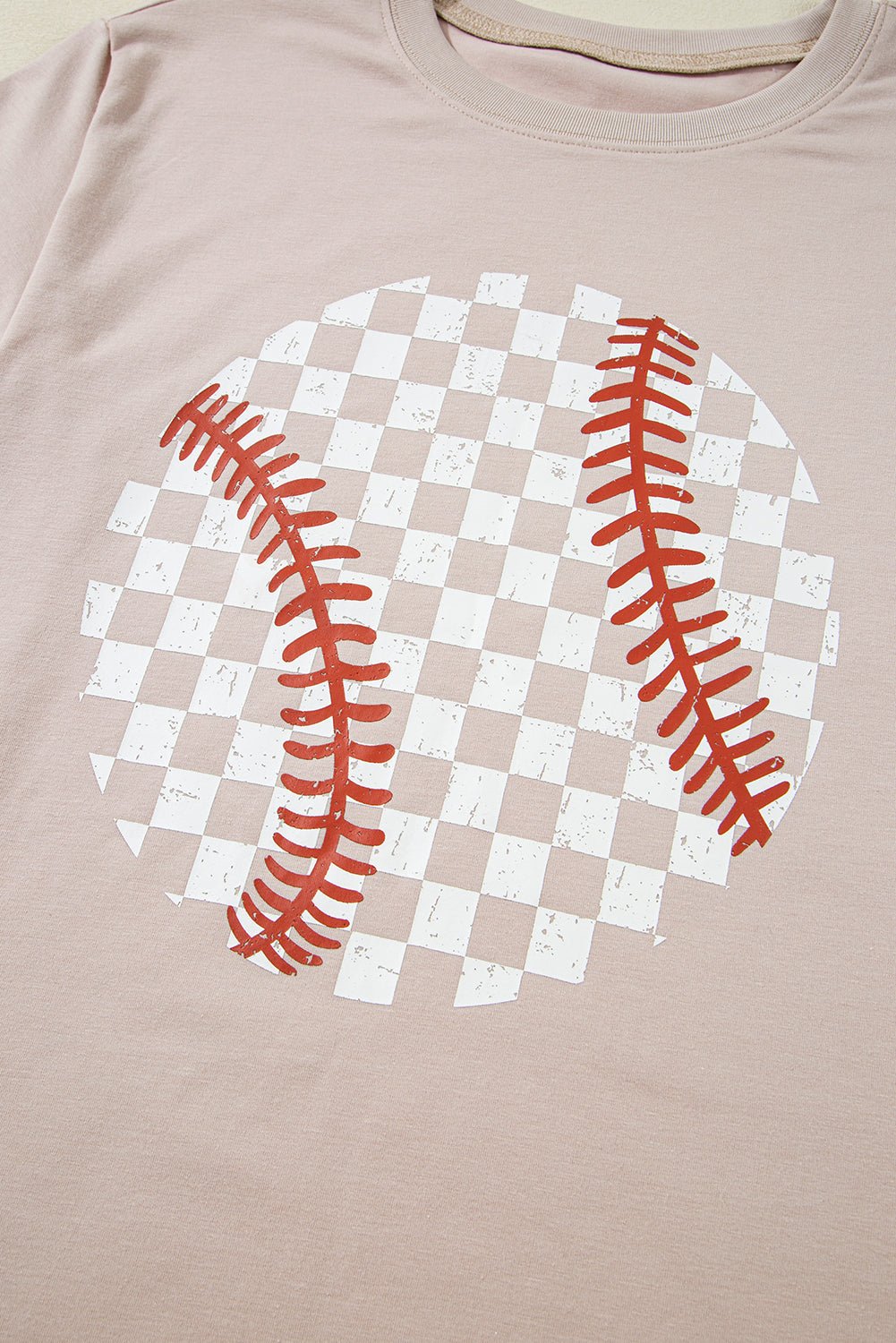 Jet Stream Checkered Baseball Graphic Tee - MAD RUFFI