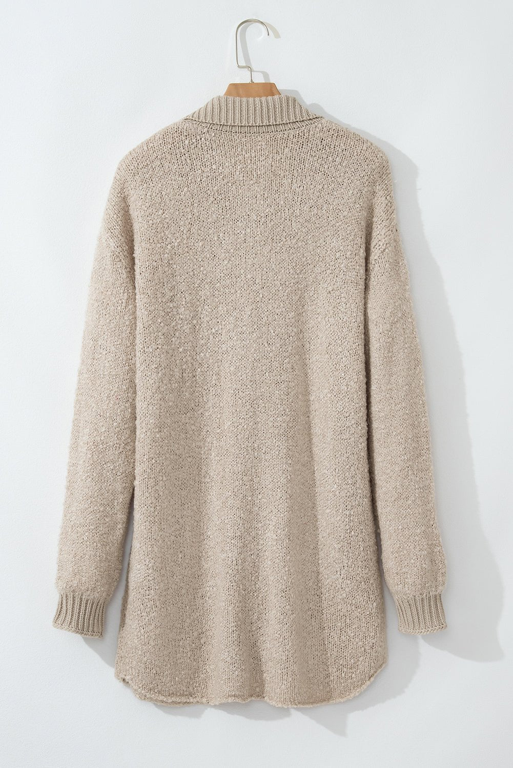 Jet Stream Collared Drop Shoulder Button Up Cardigan with Pocket - MAD RUFFI