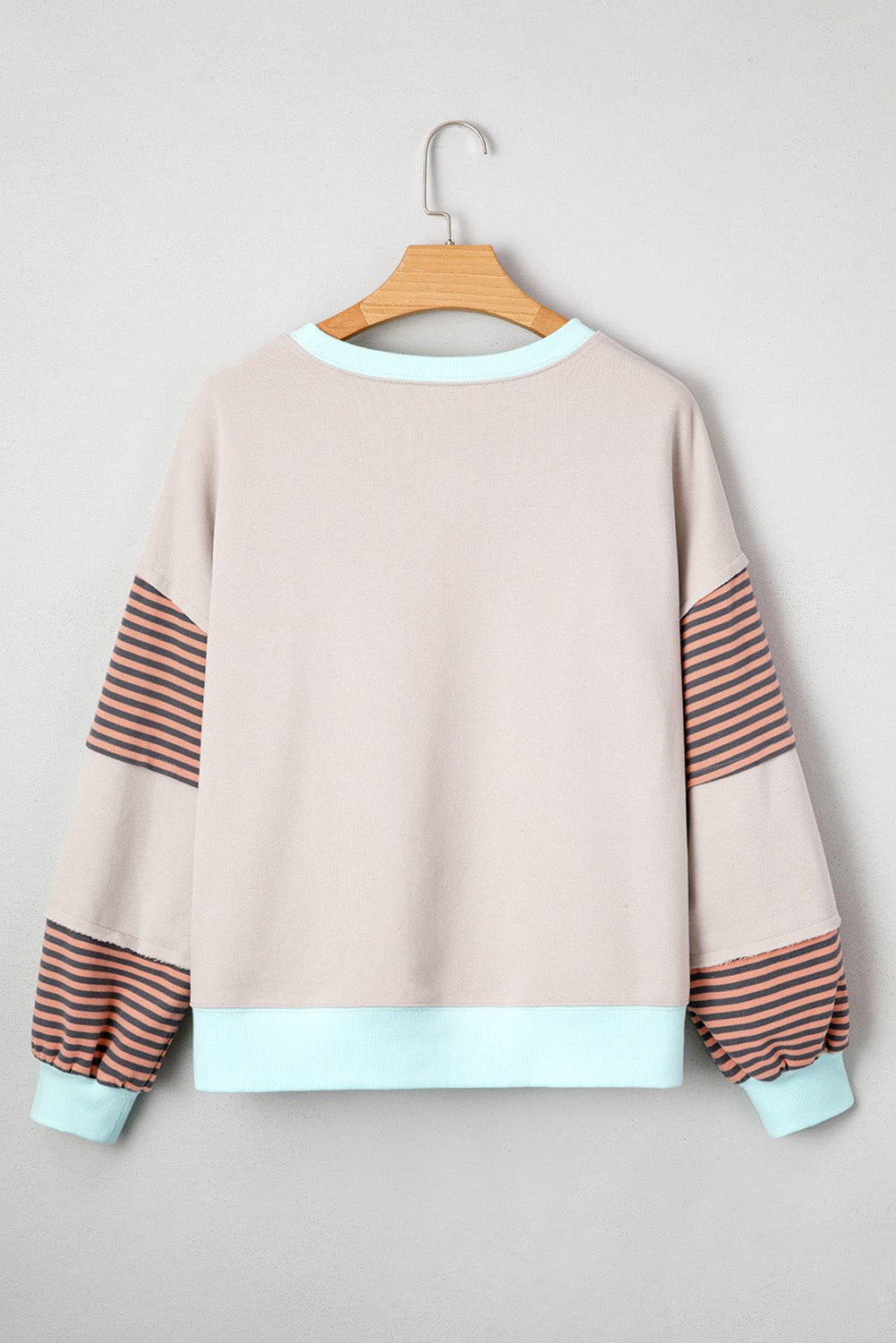 Jet Stream Colorblock Patchwork Striped Sleeve Sweatshirt - MAD RUFFI