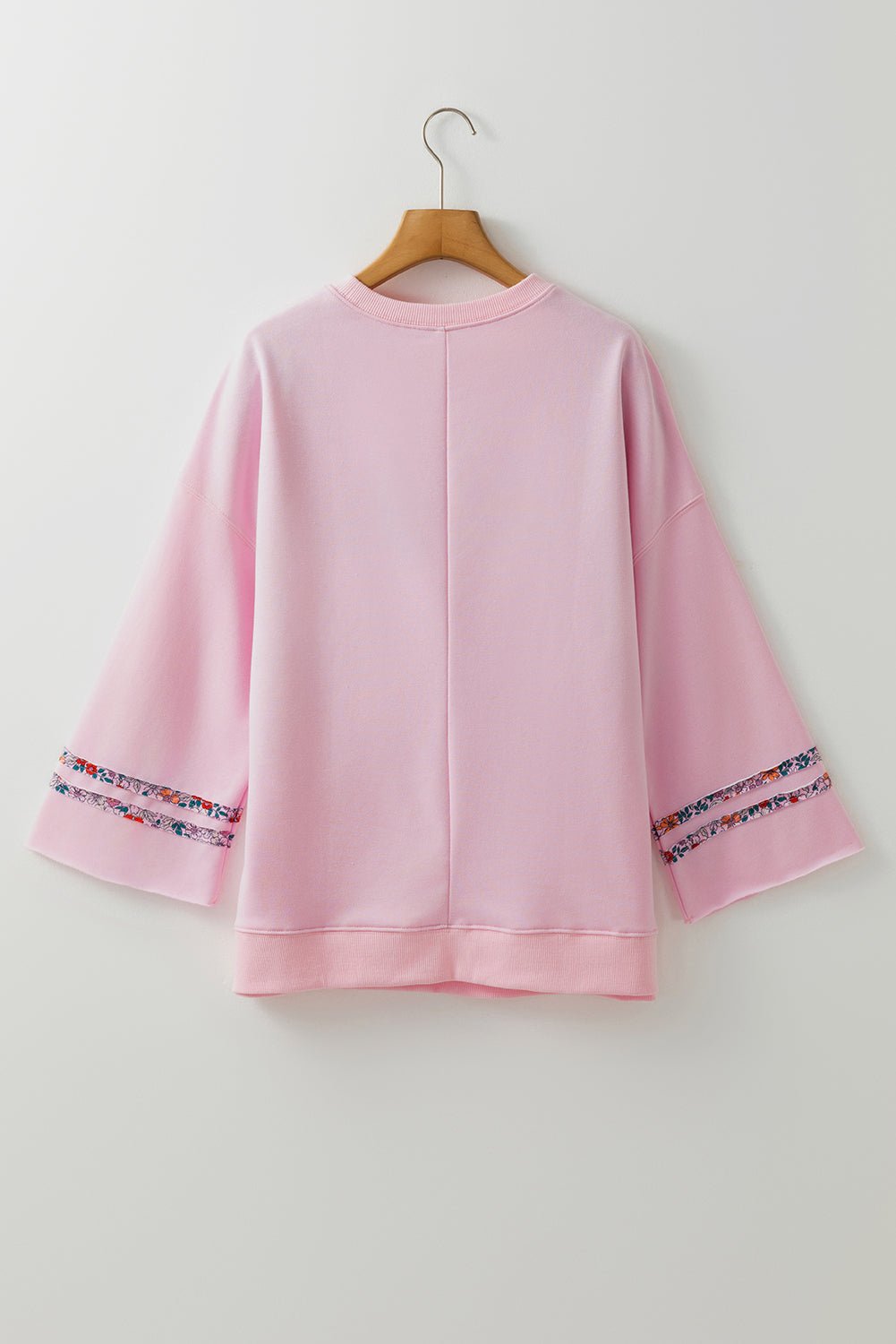 Jet Stream Floral Peace Sign Drop Shoulder Top - MAD RUFFI