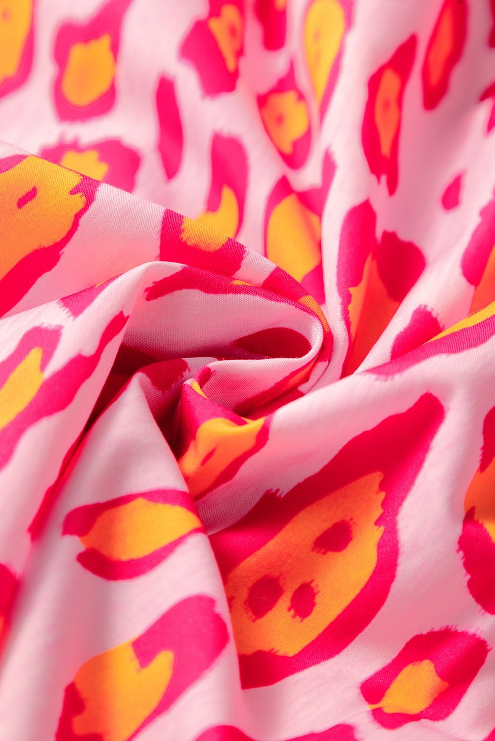 Jet Stream Leopard Print Balloon Sleeve Loose Blouse - MAD RUFFI