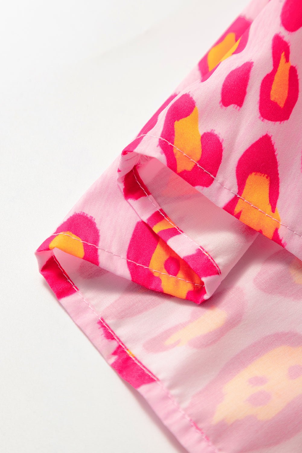 Jet Stream Leopard Print Balloon Sleeve Loose Blouse - MAD RUFFI