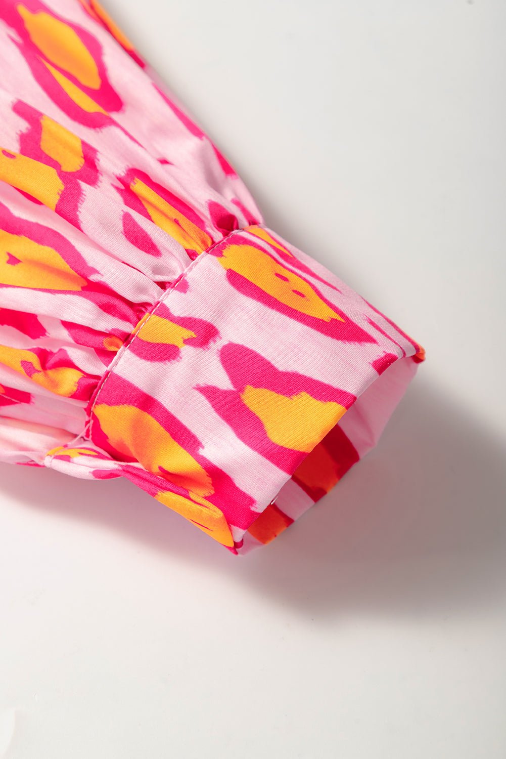 Jet Stream Leopard Print Balloon Sleeve Loose Blouse - MAD RUFFI