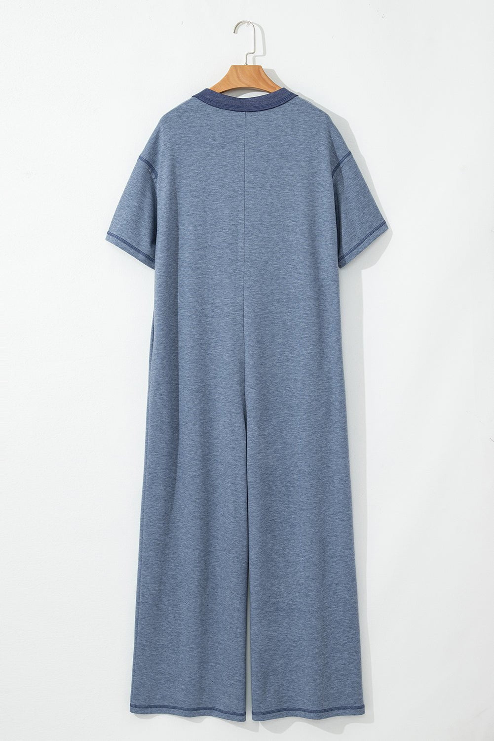 Jet Stream Patchwork Pocket Short Sleeve Jumpsuit - MAD RUFFI