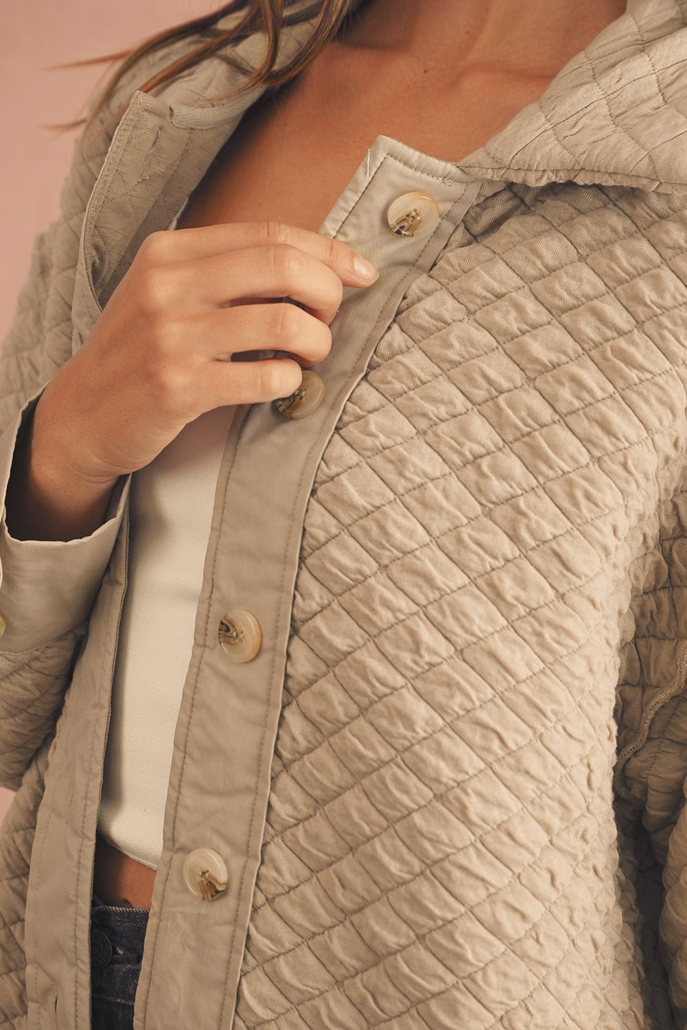 Jet Stream Quilted Puffer Buttoned Shacket - MAD RUFFI