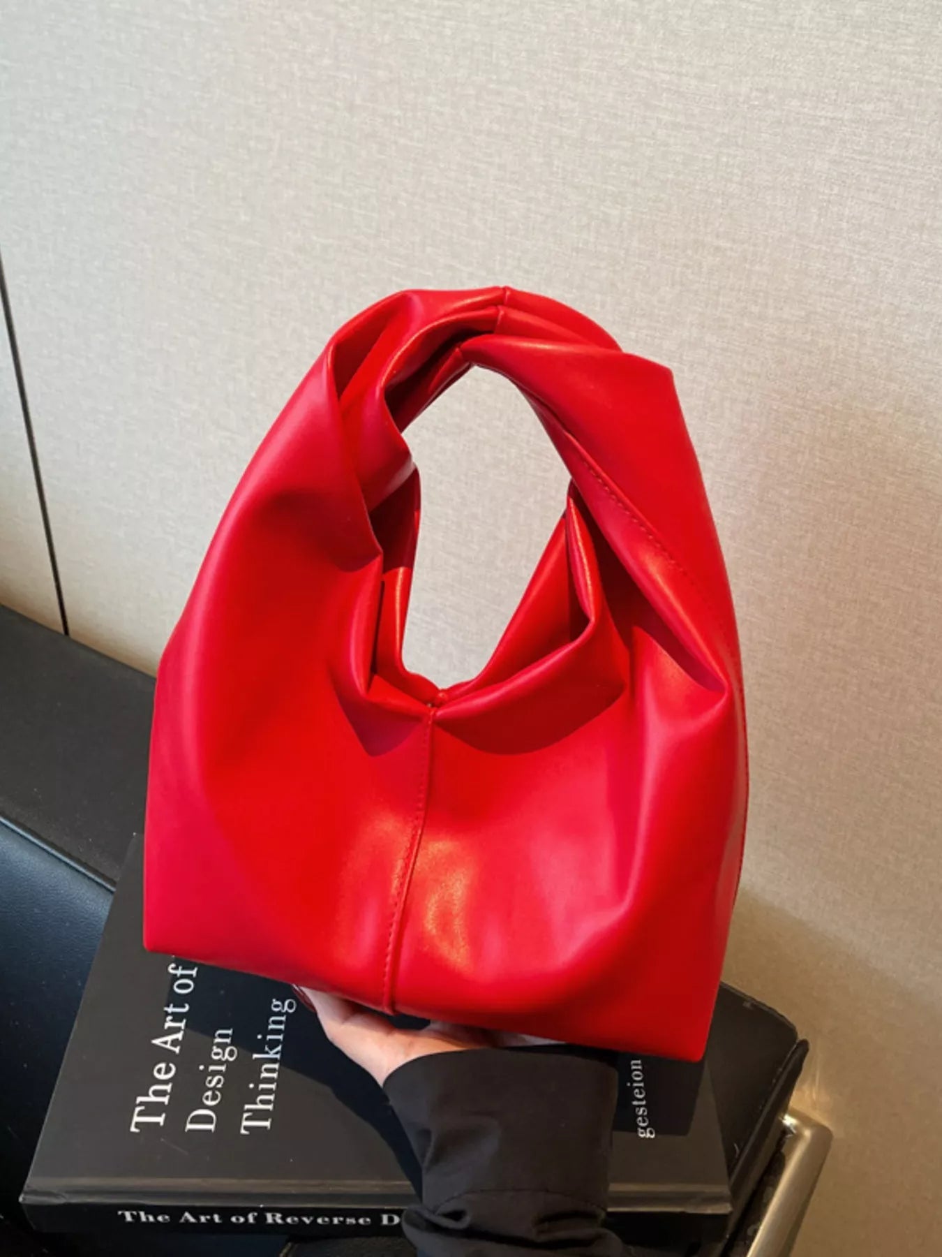 Knot Handle Leather Handbag - MAD RUFFI