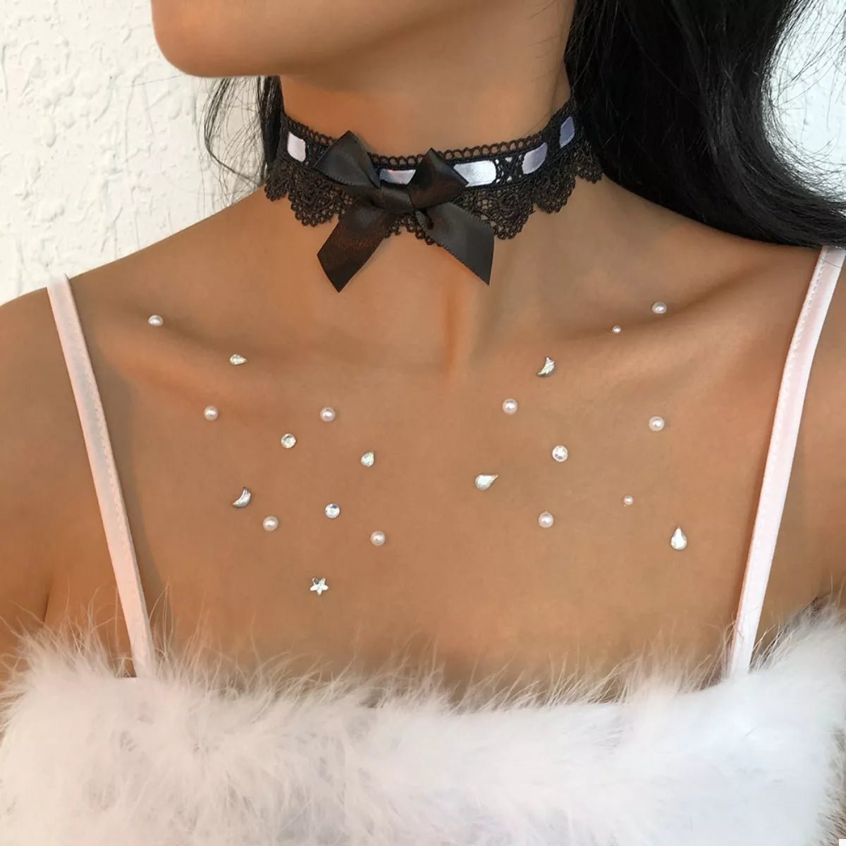Lace Bow Choker Necklace - MAD RUFFI