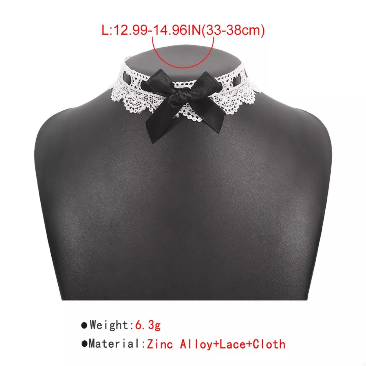 Lace Bow Choker Necklace - MAD RUFFI
