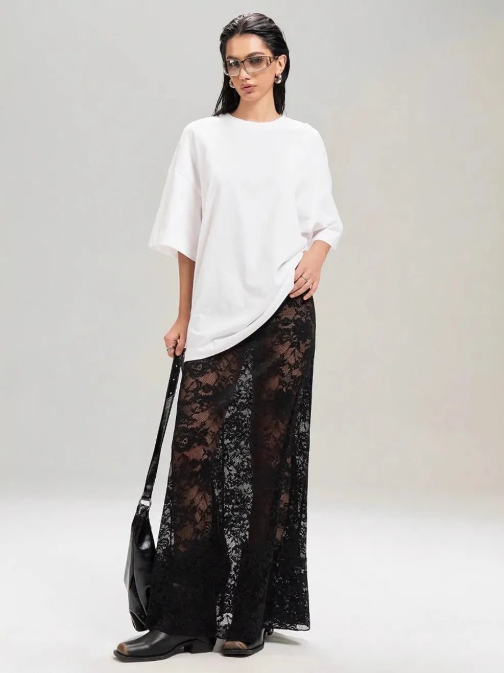 Lace Maxi Skirt - MAD RUFFI