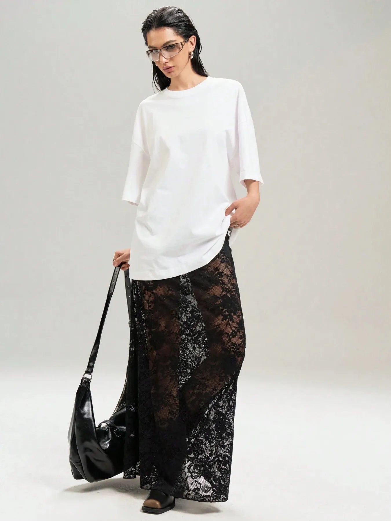 Lace Maxi Skirt - MAD RUFFI