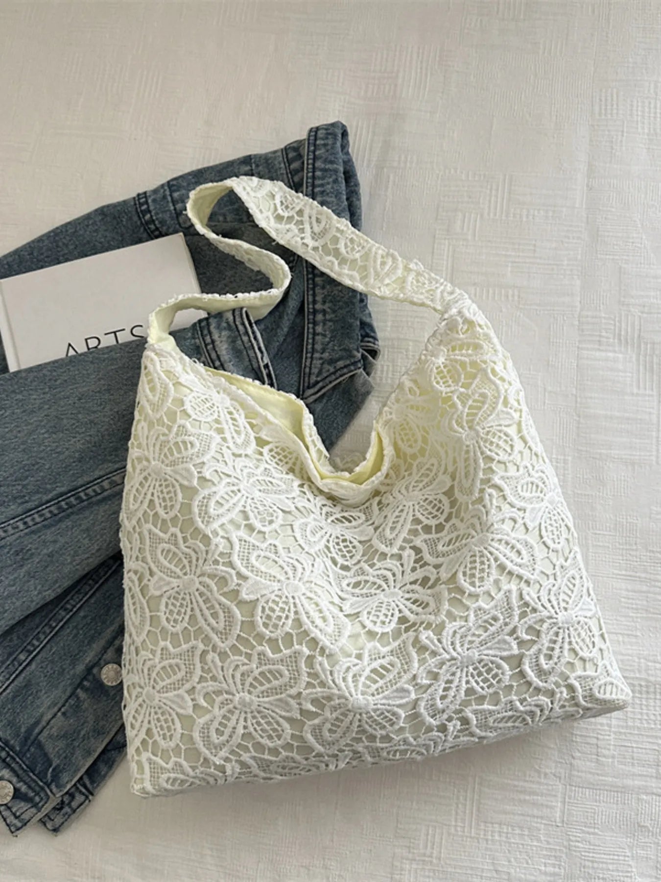 Lace Pattern Shoulder Bag - MAD RUFFI