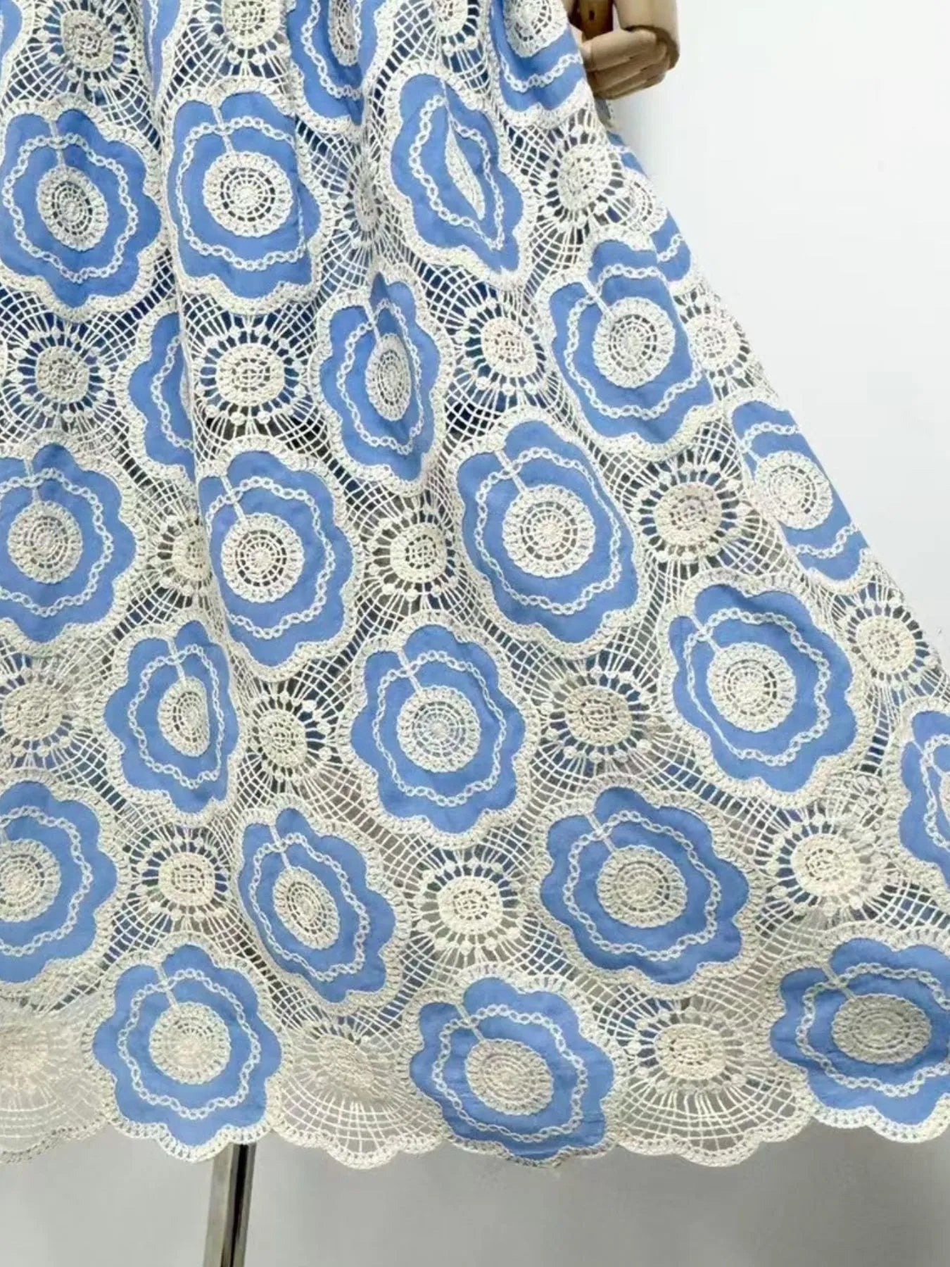 Lace Sleeveless Tiered Midi Dress - MAD RUFFI