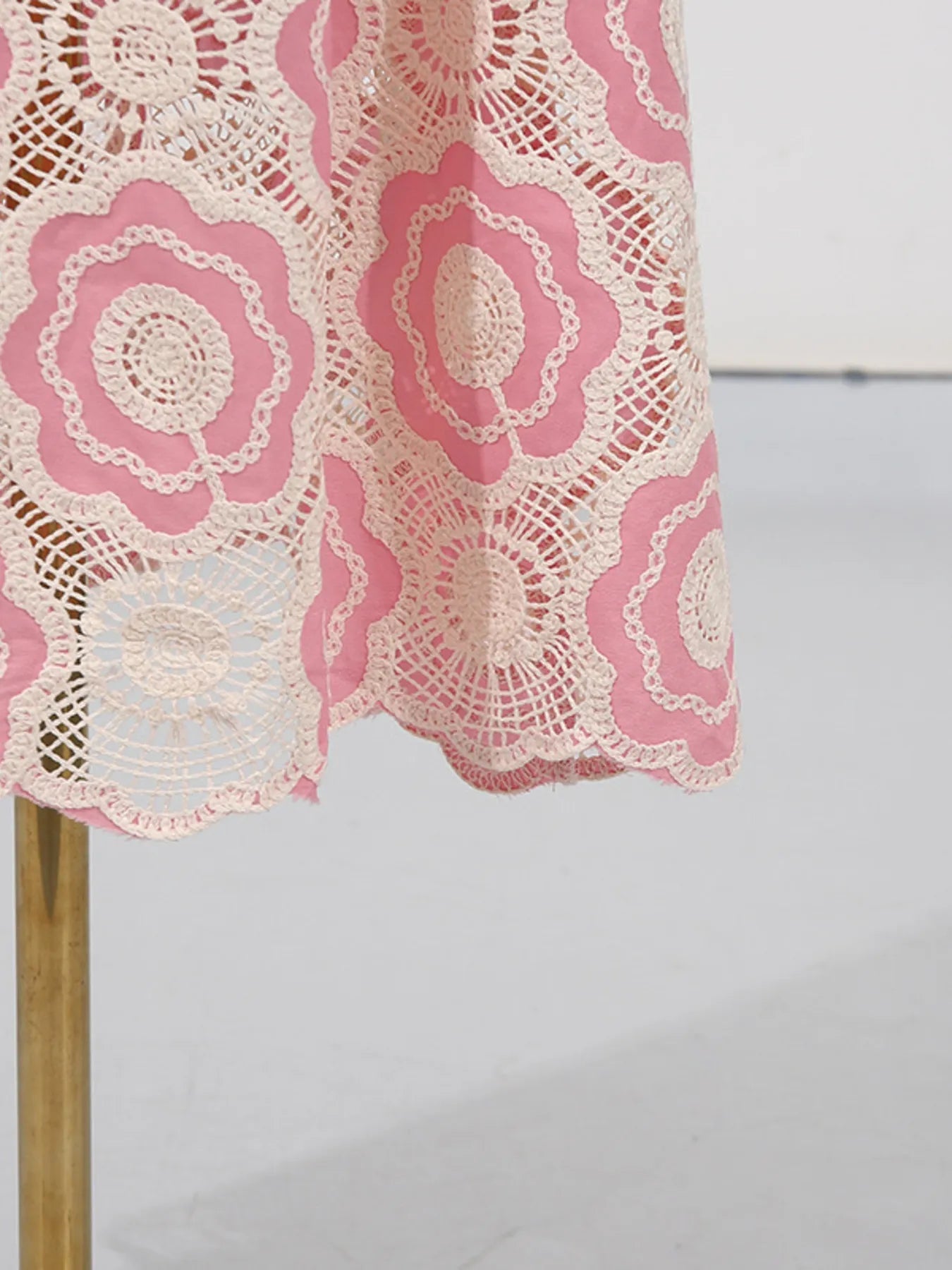 Lace Sleeveless Tiered Midi Dress - MAD RUFFI