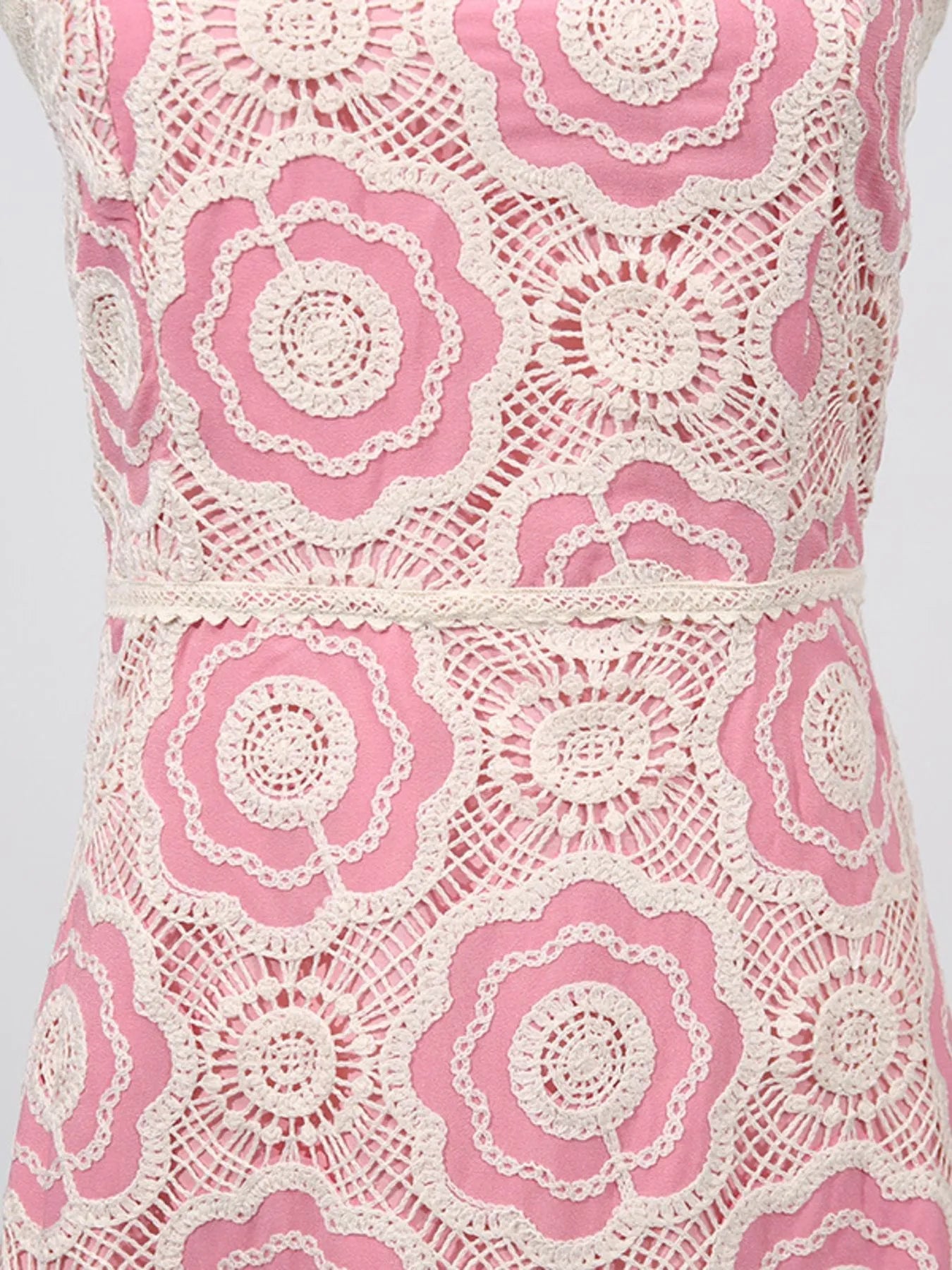 Lace Sleeveless Tiered Midi Dress - MAD RUFFI