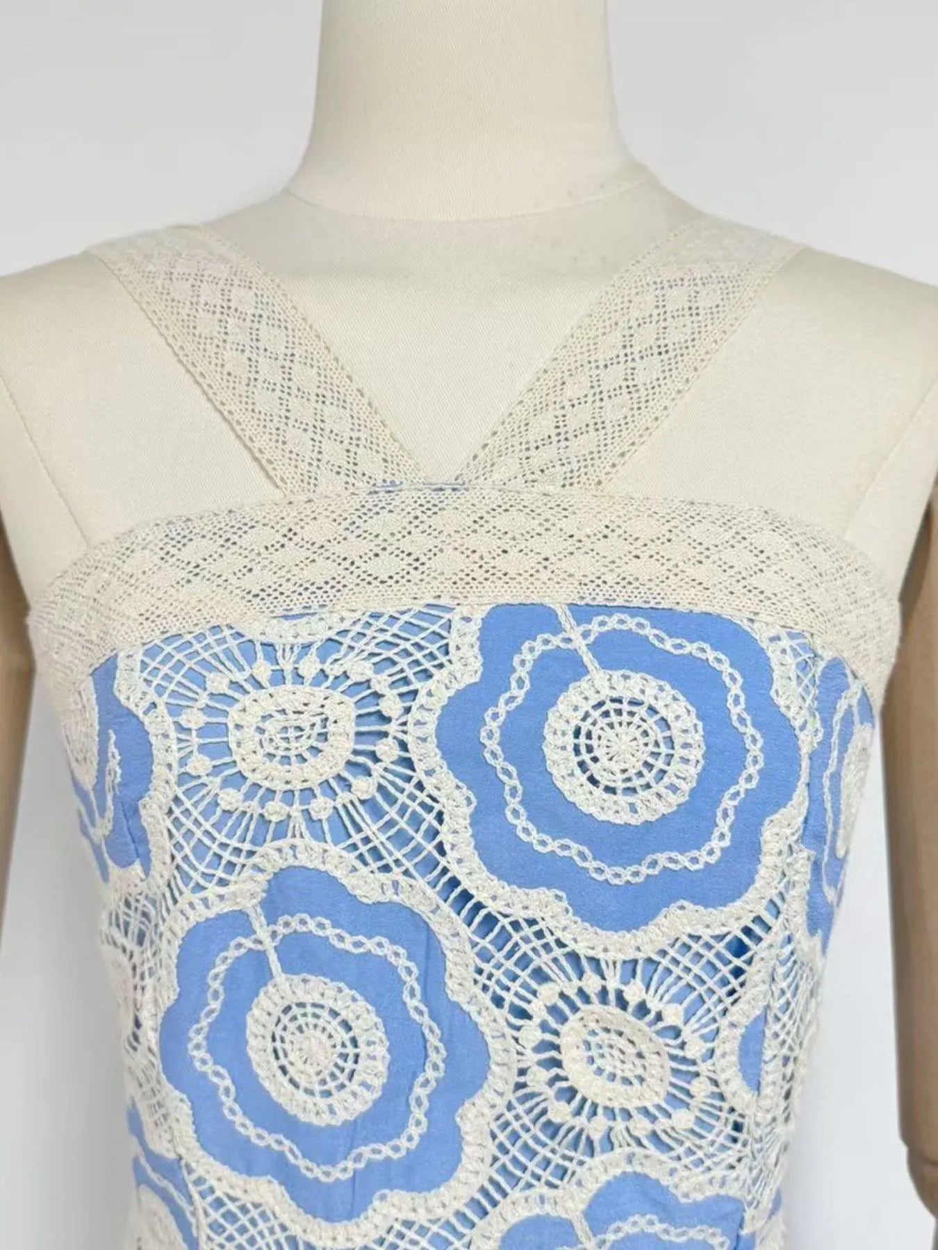 Lace Sleeveless Tiered Midi Dress - MAD RUFFI