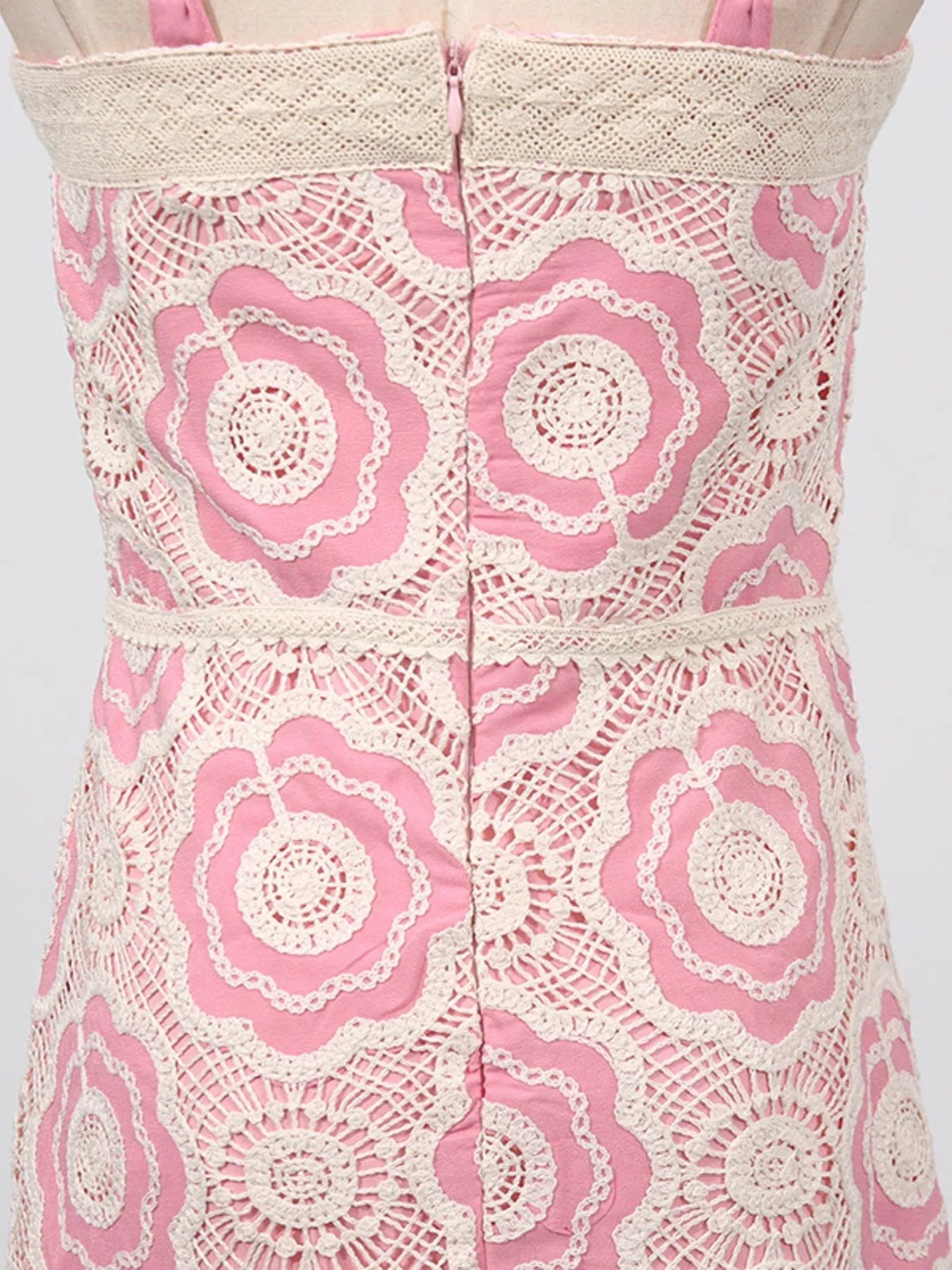 Lace Sleeveless Tiered Midi Dress - MAD RUFFI