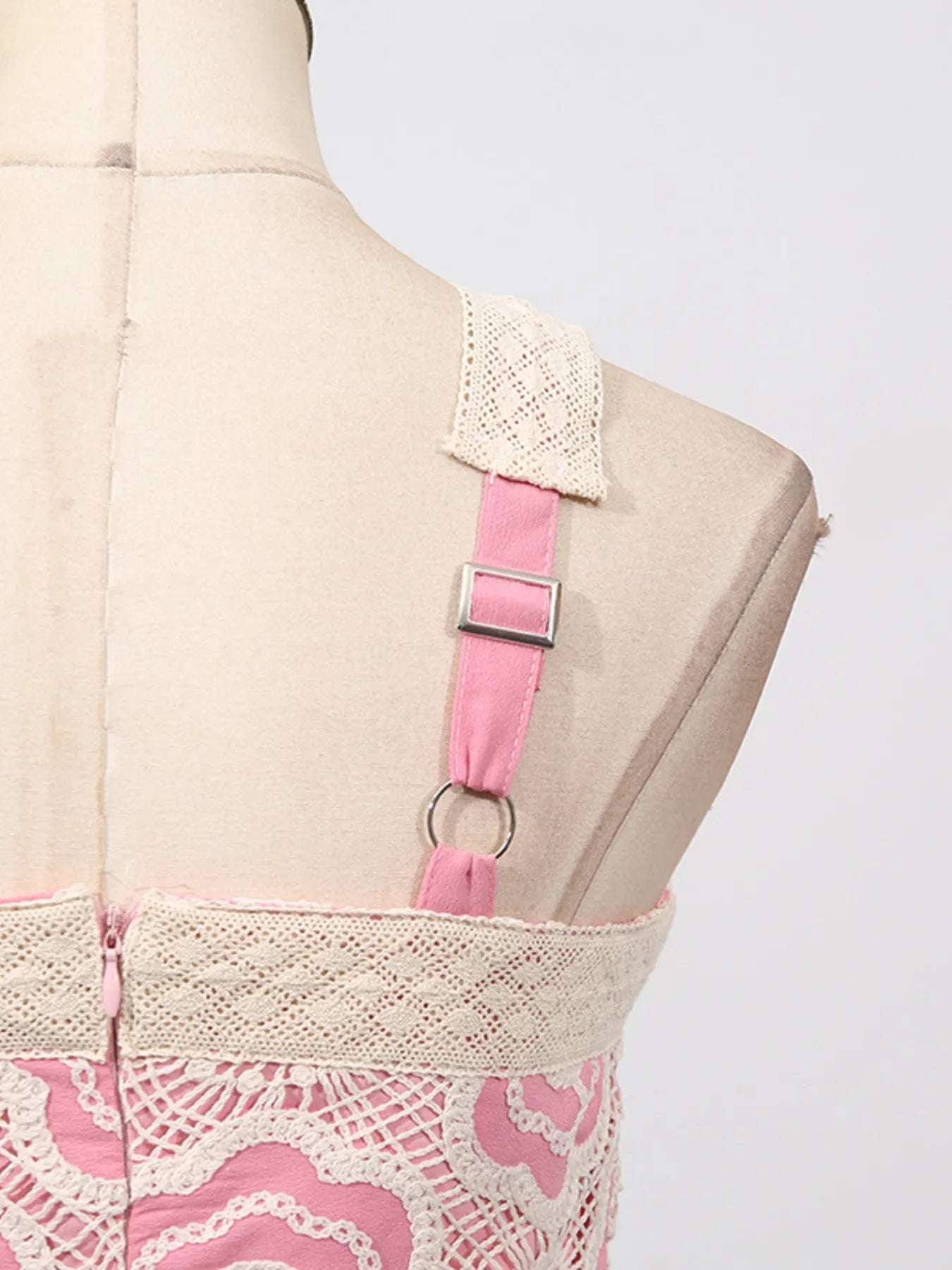 Lace Sleeveless Tiered Midi Dress - MAD RUFFI