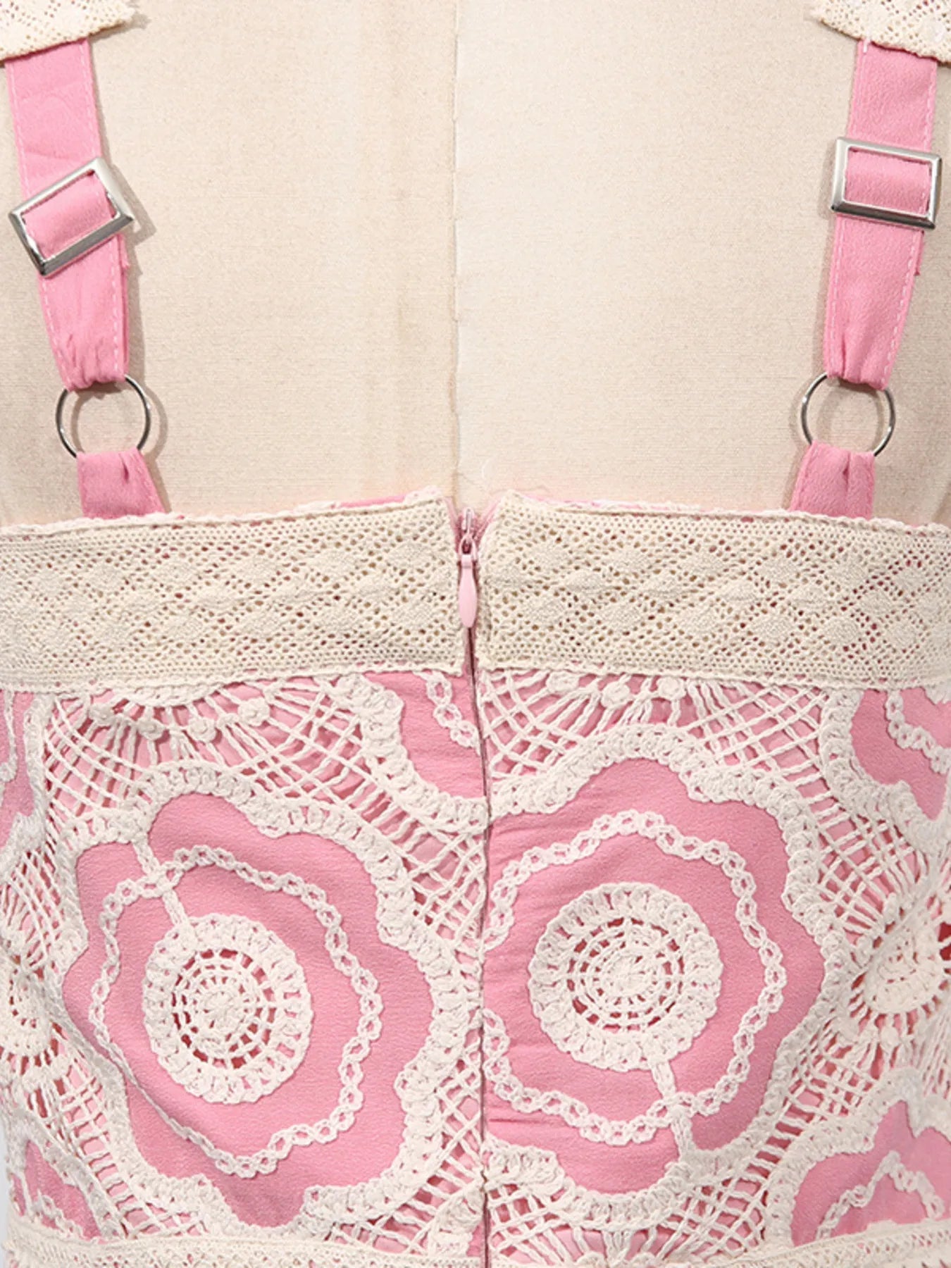 Lace Sleeveless Tiered Midi Dress - MAD RUFFI