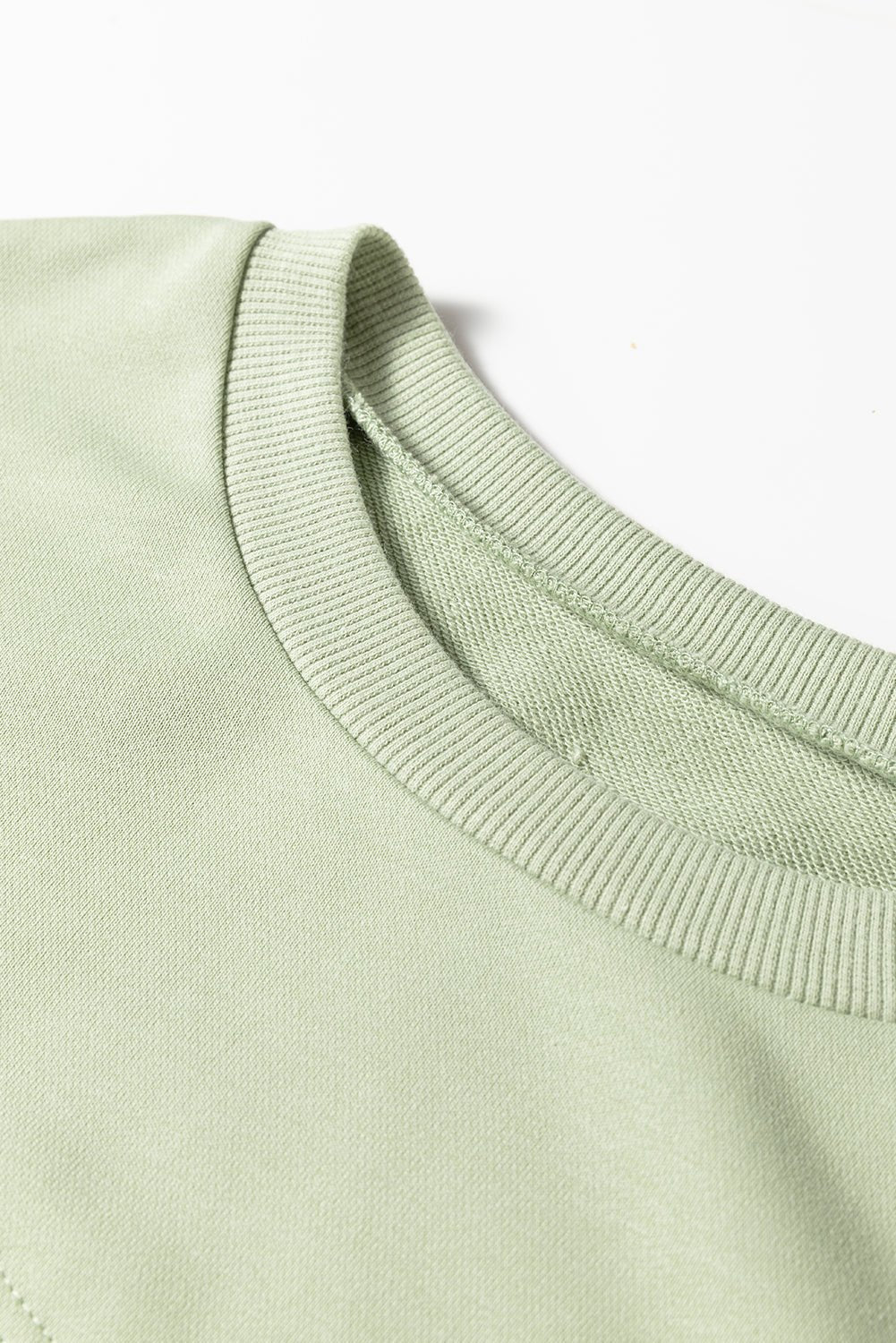 Laurel Green Floral Plaid Mixed Sleeve Raw Edge Relaxed French Terry Top - MAD RUFFI