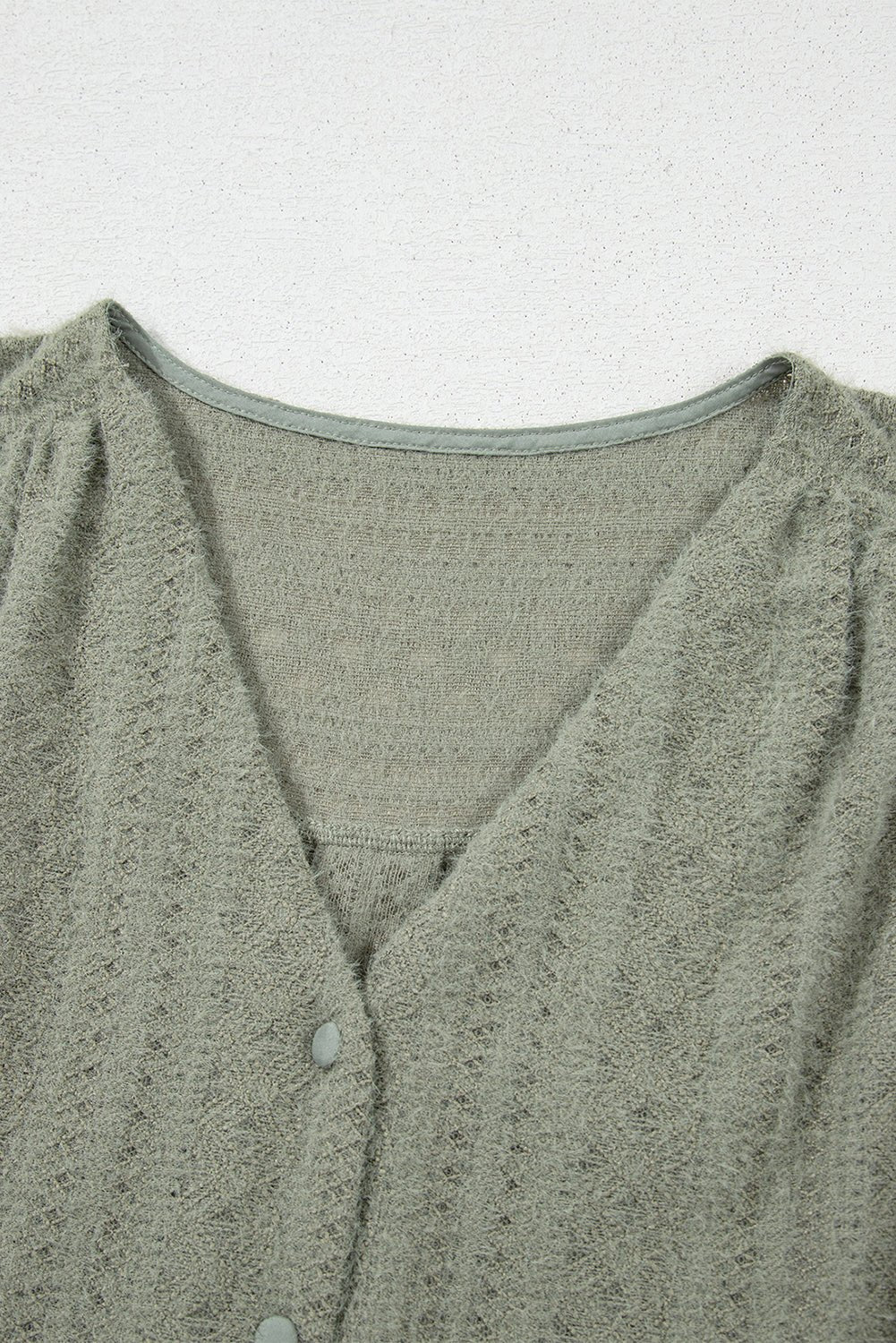 laurel green flutter sleeve v neck shirt - MAD RUFFI