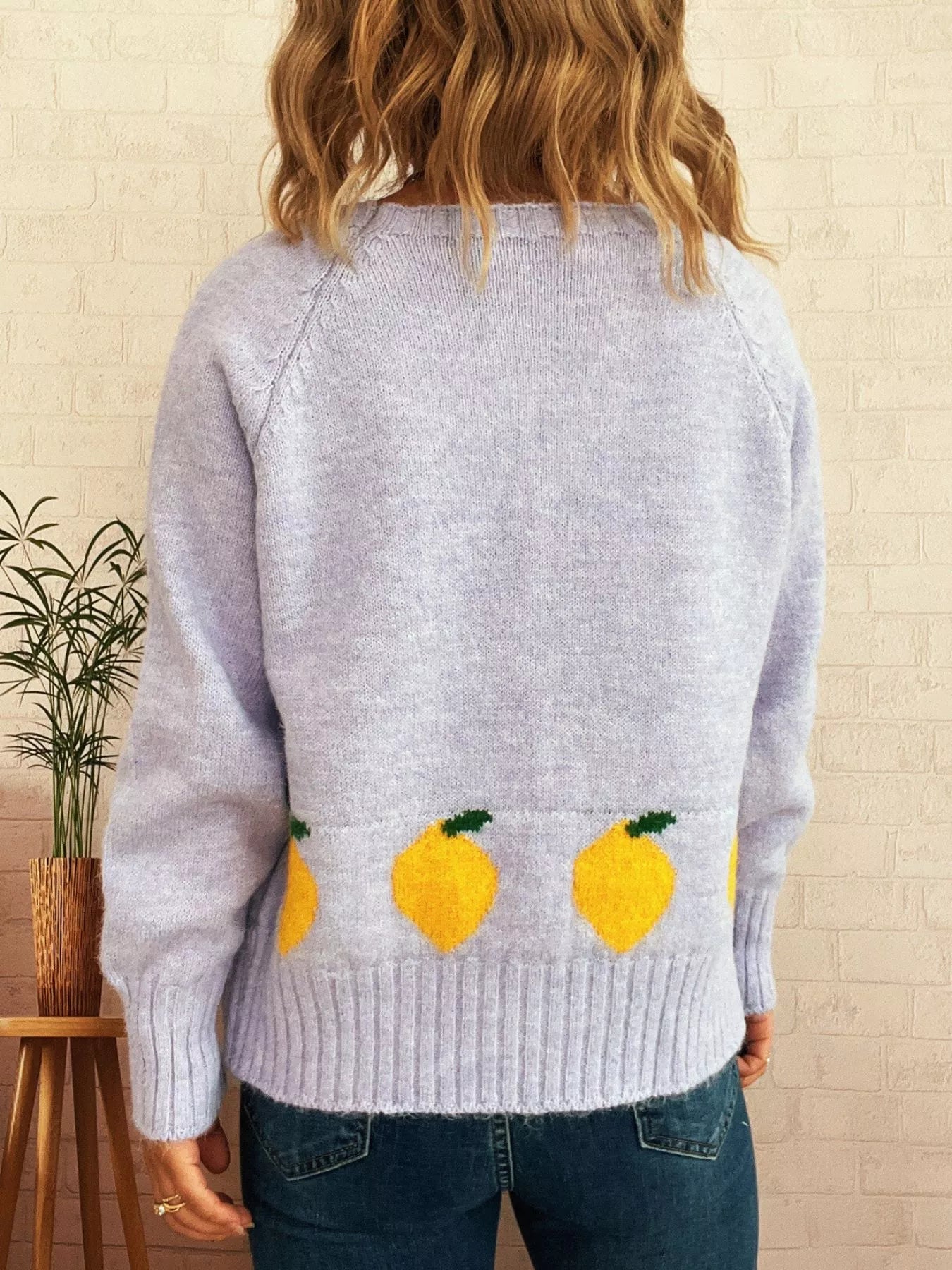 Lemon Pattern Button - Up Cardigan - MAD RUFFI