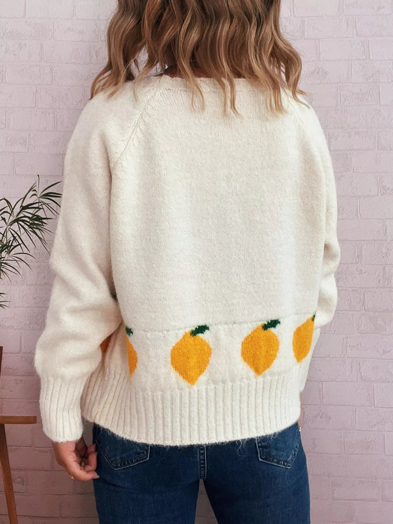 Lemon Pattern Button - Up Cardigan - MAD RUFFI