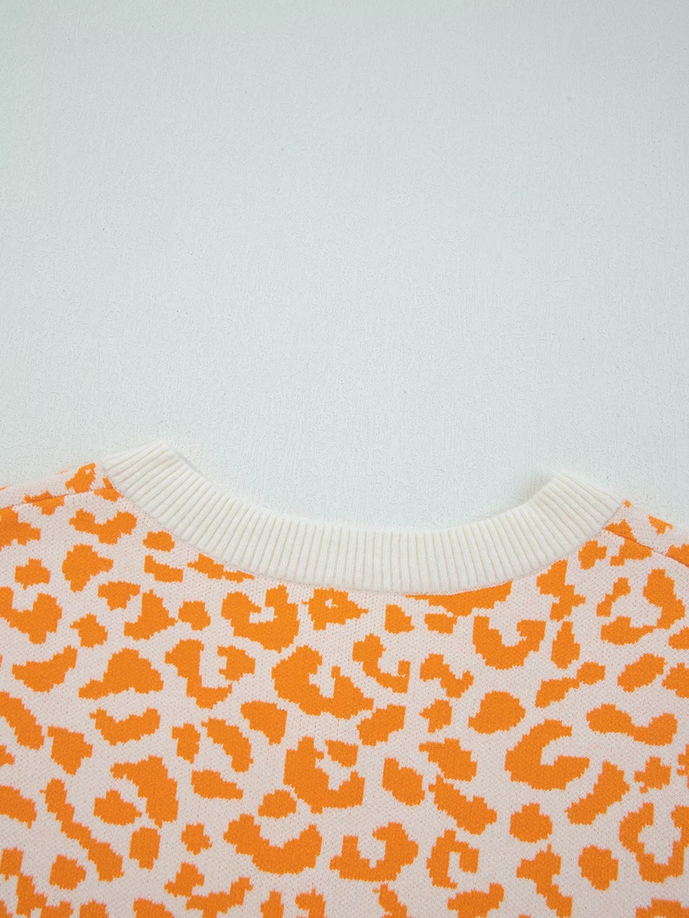 Leopard Drop Shoulder Chunky Knitted Cardigan - MAD RUFFI