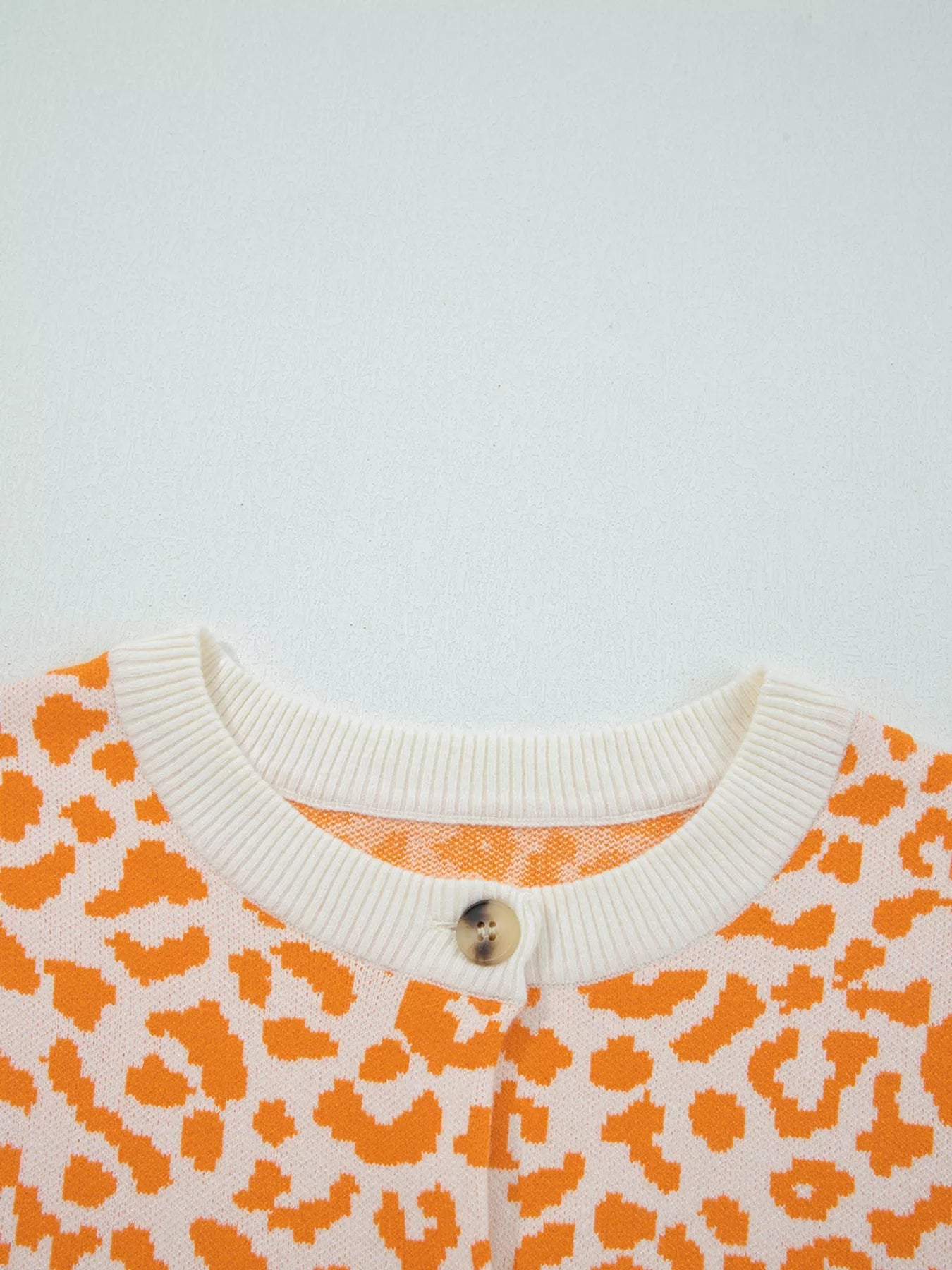 Leopard Drop Shoulder Chunky Knitted Cardigan - MAD RUFFI