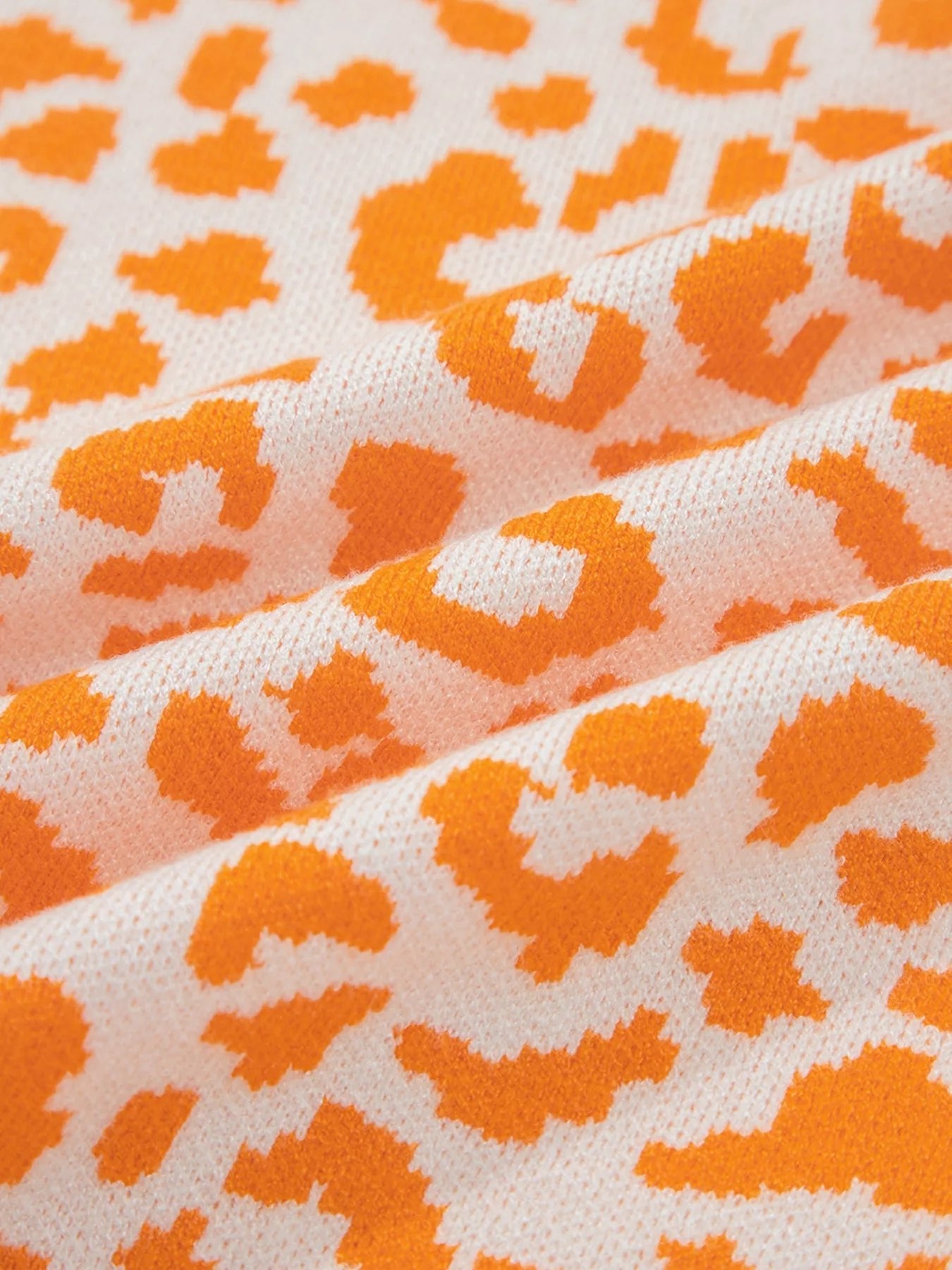 Leopard Drop Shoulder Chunky Knitted Cardigan - MAD RUFFI