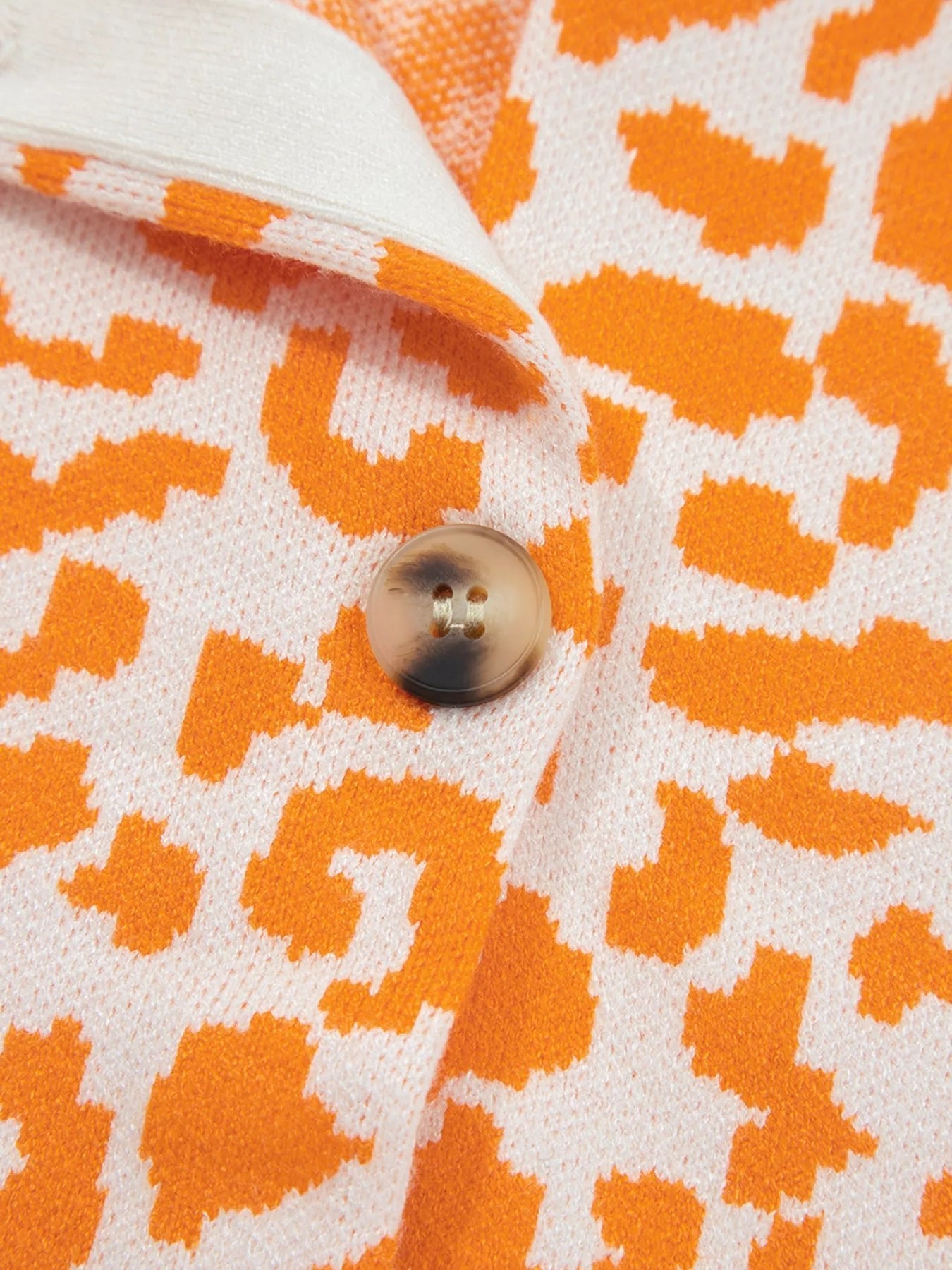 Leopard Drop Shoulder Chunky Knitted Cardigan - MAD RUFFI