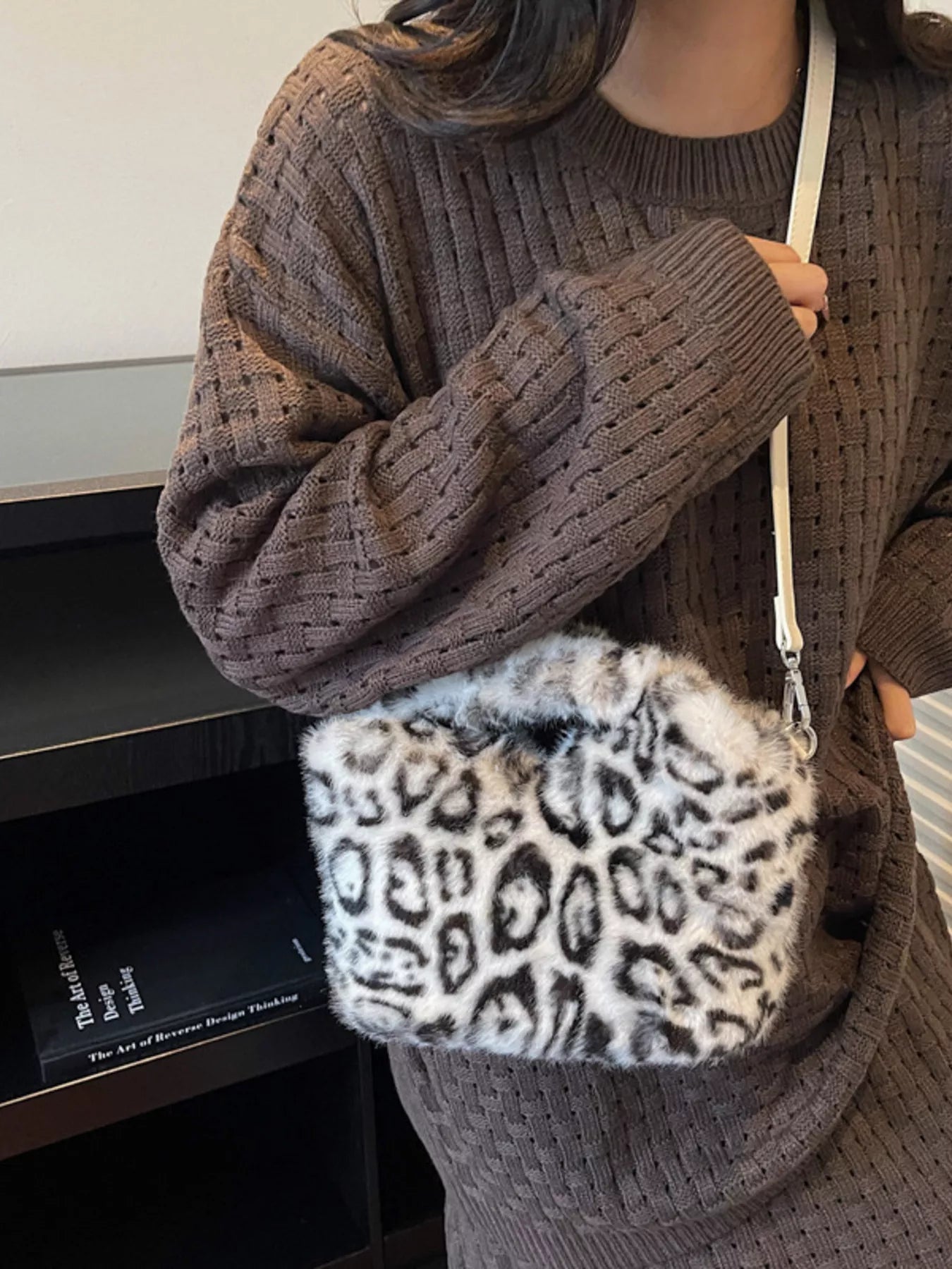 Leopard Plush Crossbody Bag - MAD RUFFI