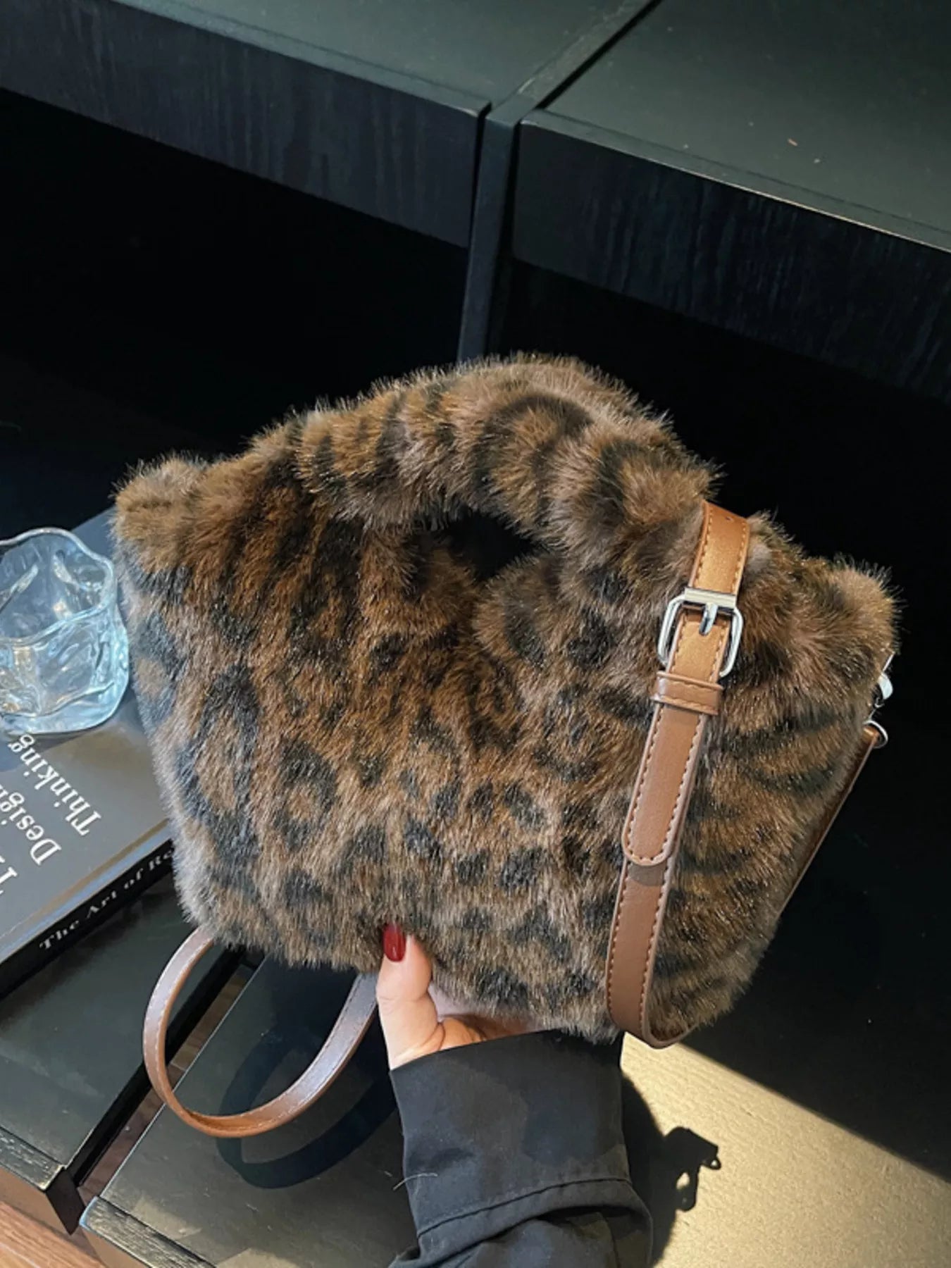 Leopard Plush Crossbody Bag - MAD RUFFI
