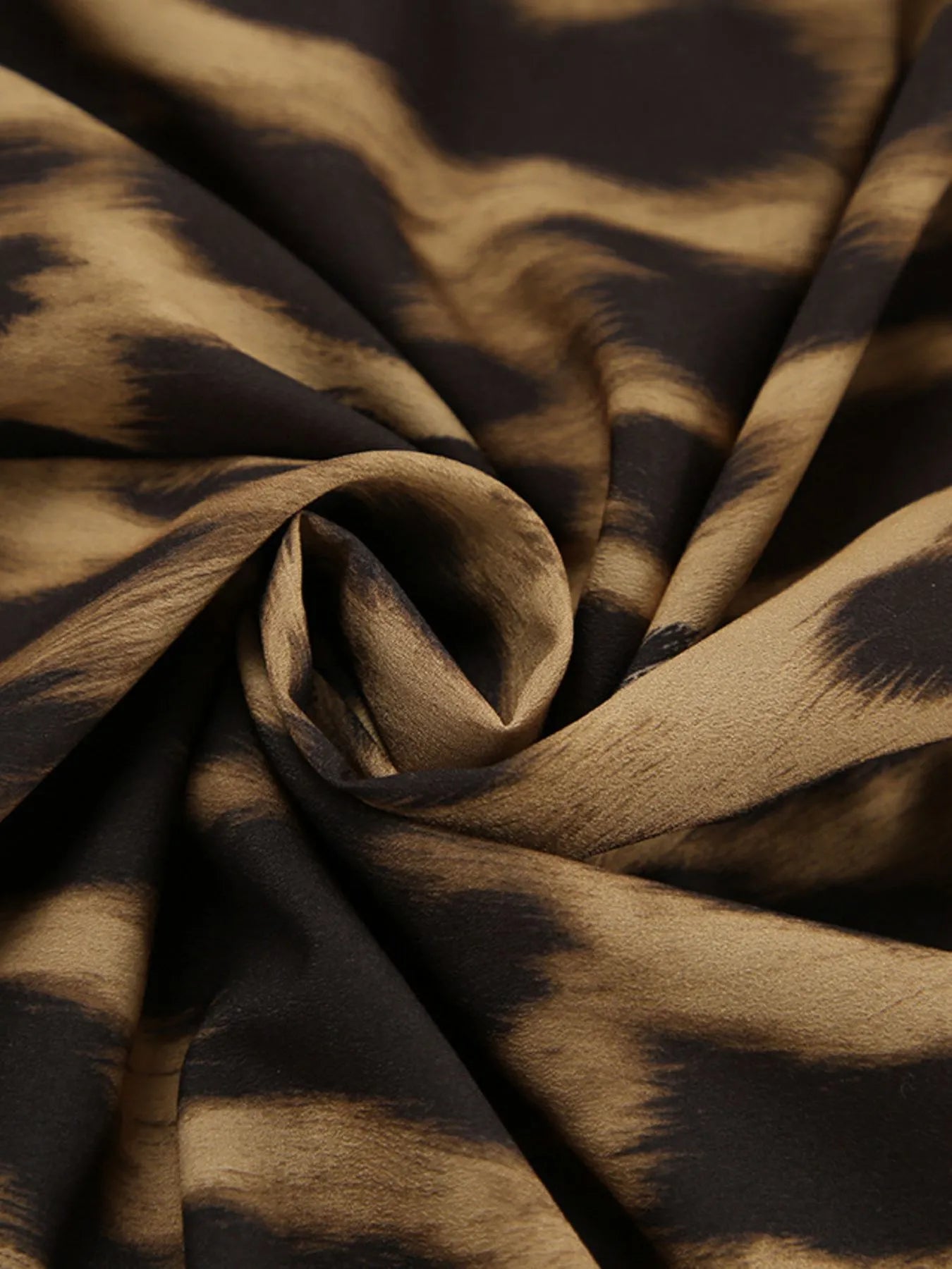 Leopard Print High Waist Flare Maxi Skirt - MAD RUFFI