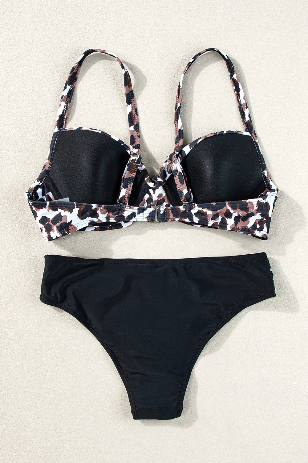 Leopard Sweetheart Neck Bikini Set - MAD RUFFI